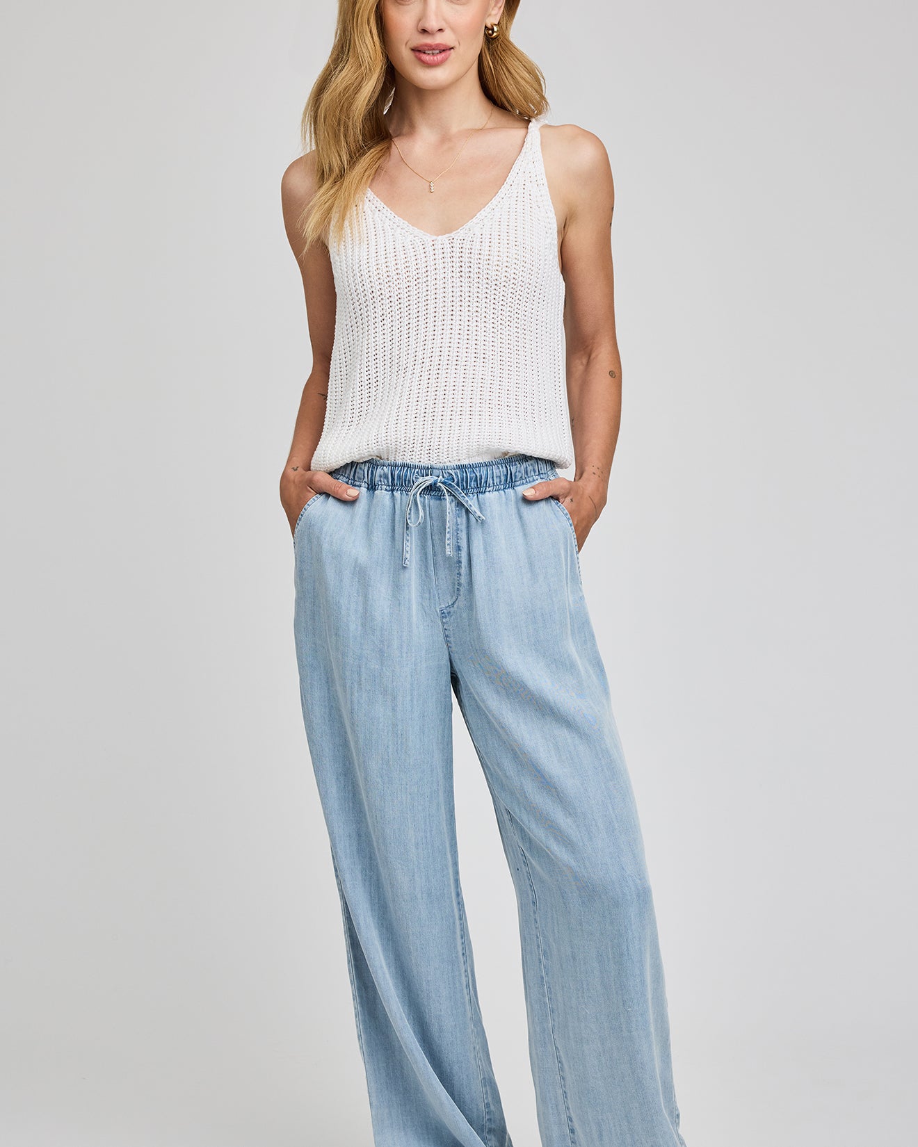 GENTLE FAWN CAMILLE LOOSE PANTS - LIGHT BLUE