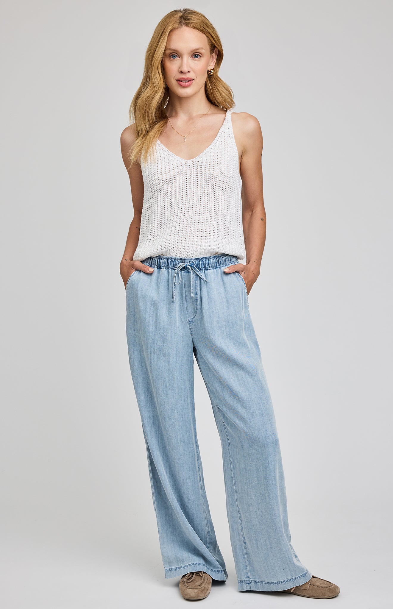 GENTLE FAWN CAMILLE LOOSE PANTS - LIGHT BLUE