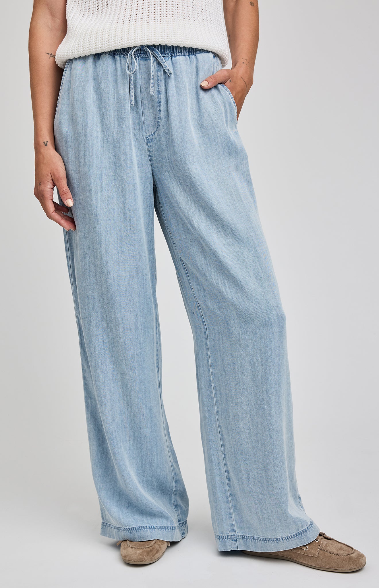 GENTLE FAWN CAMILLE LOOSE PANTS - LIGHT BLUE