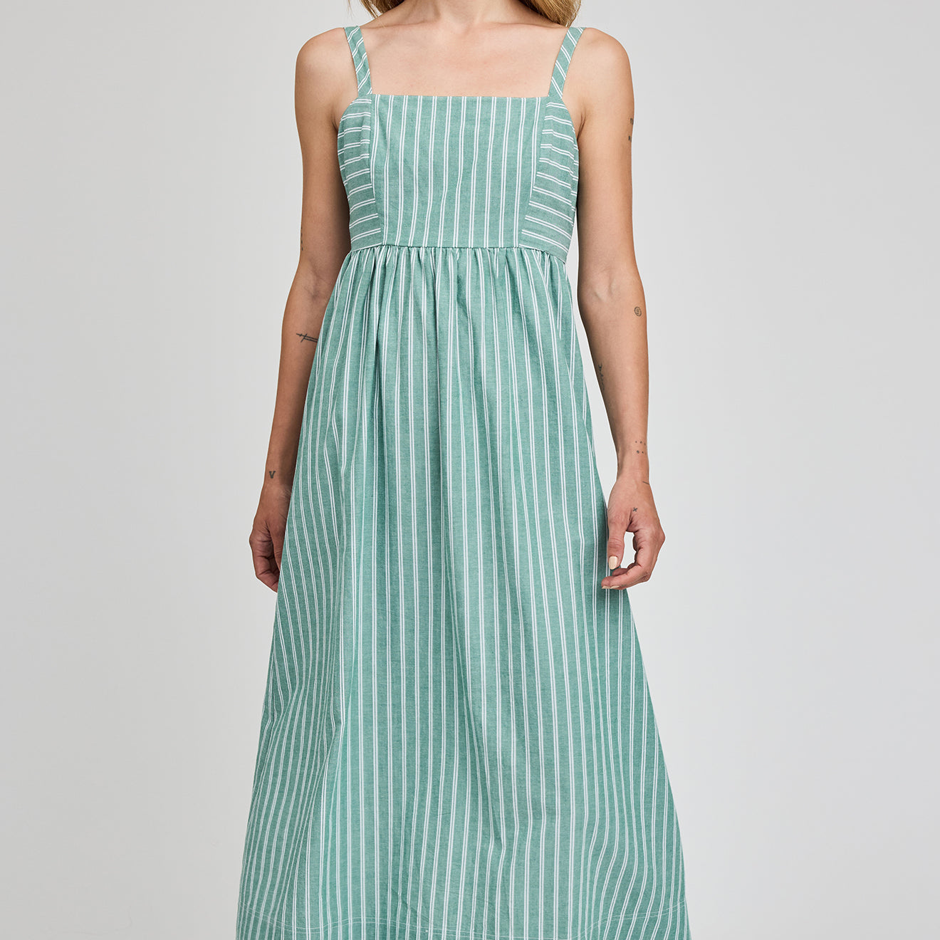 GENTLE FAWN ALICIA MIDI DRESS - KELLY STRIPE