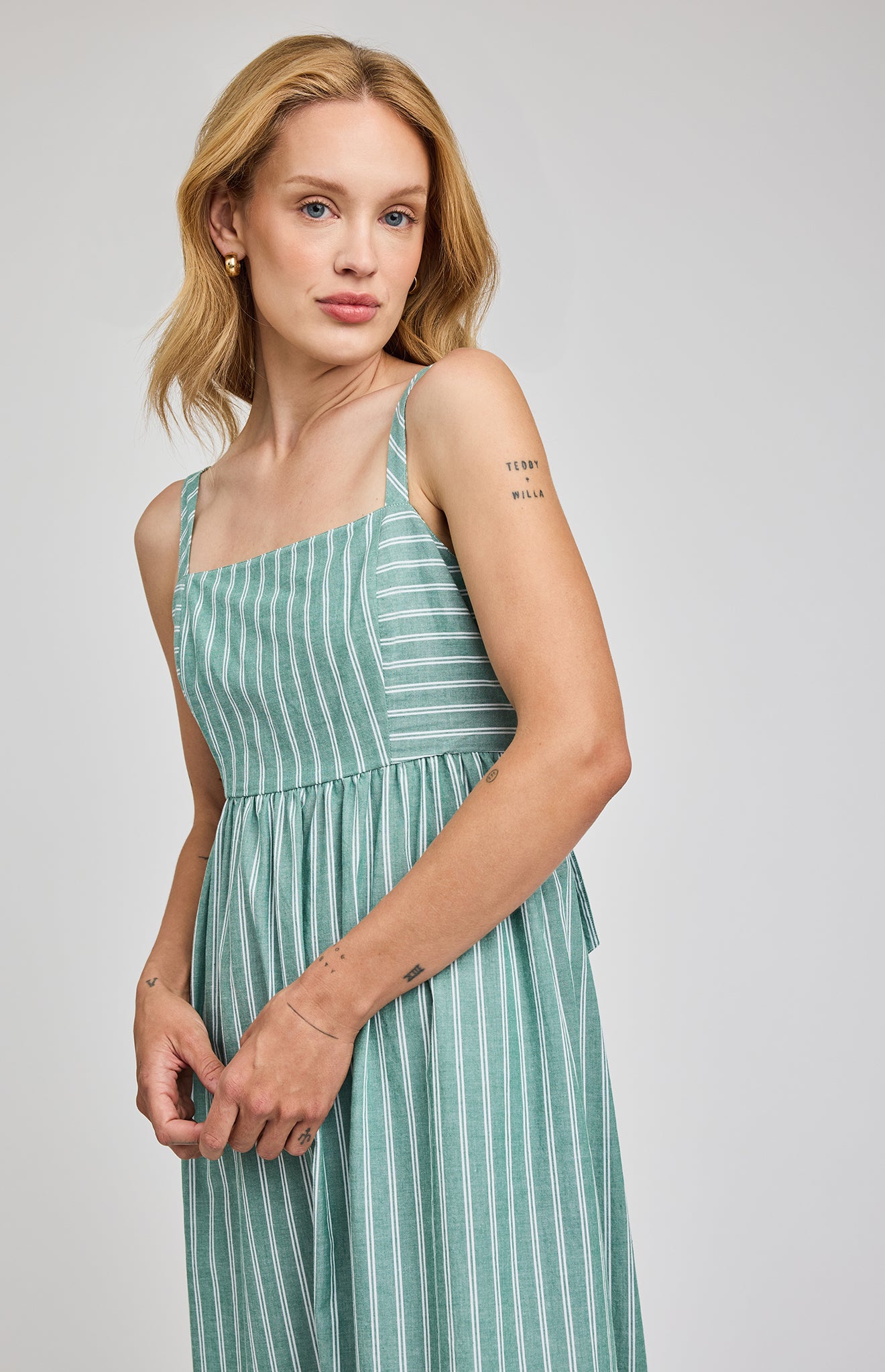 GENTLE FAWN ALICIA MIDI DRESS - KELLY STRIPE