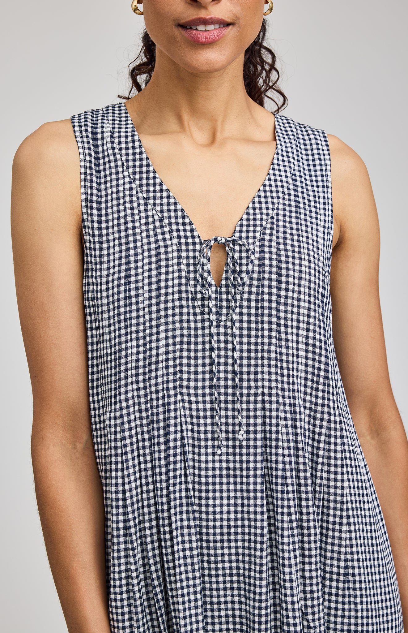 GENTLE FAWN ZOEY MINI DRESS - NAVY GINGHAM