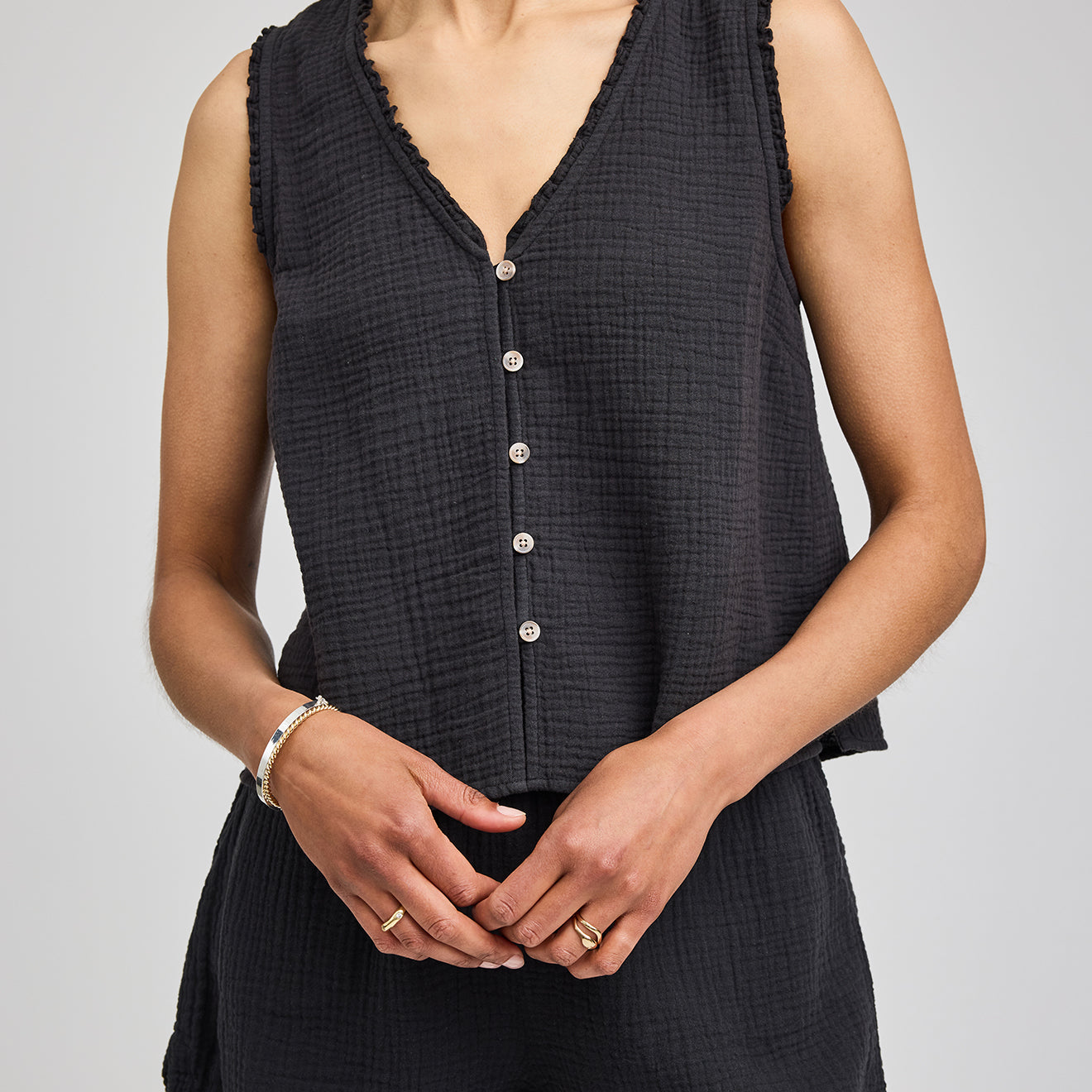 GENTLE FAWN BREANNA VEST - BLACK