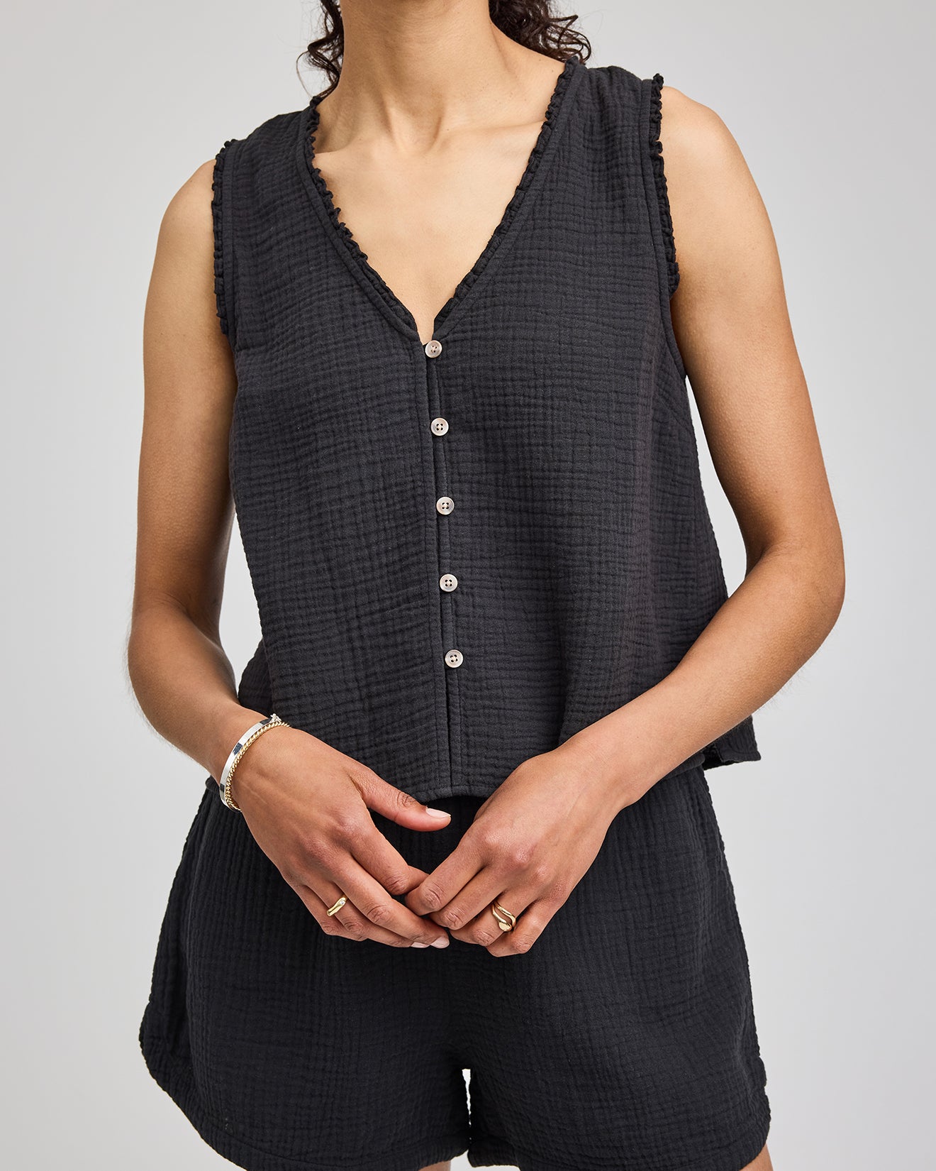 GENTLE FAWN BREANNA VEST - BLACK