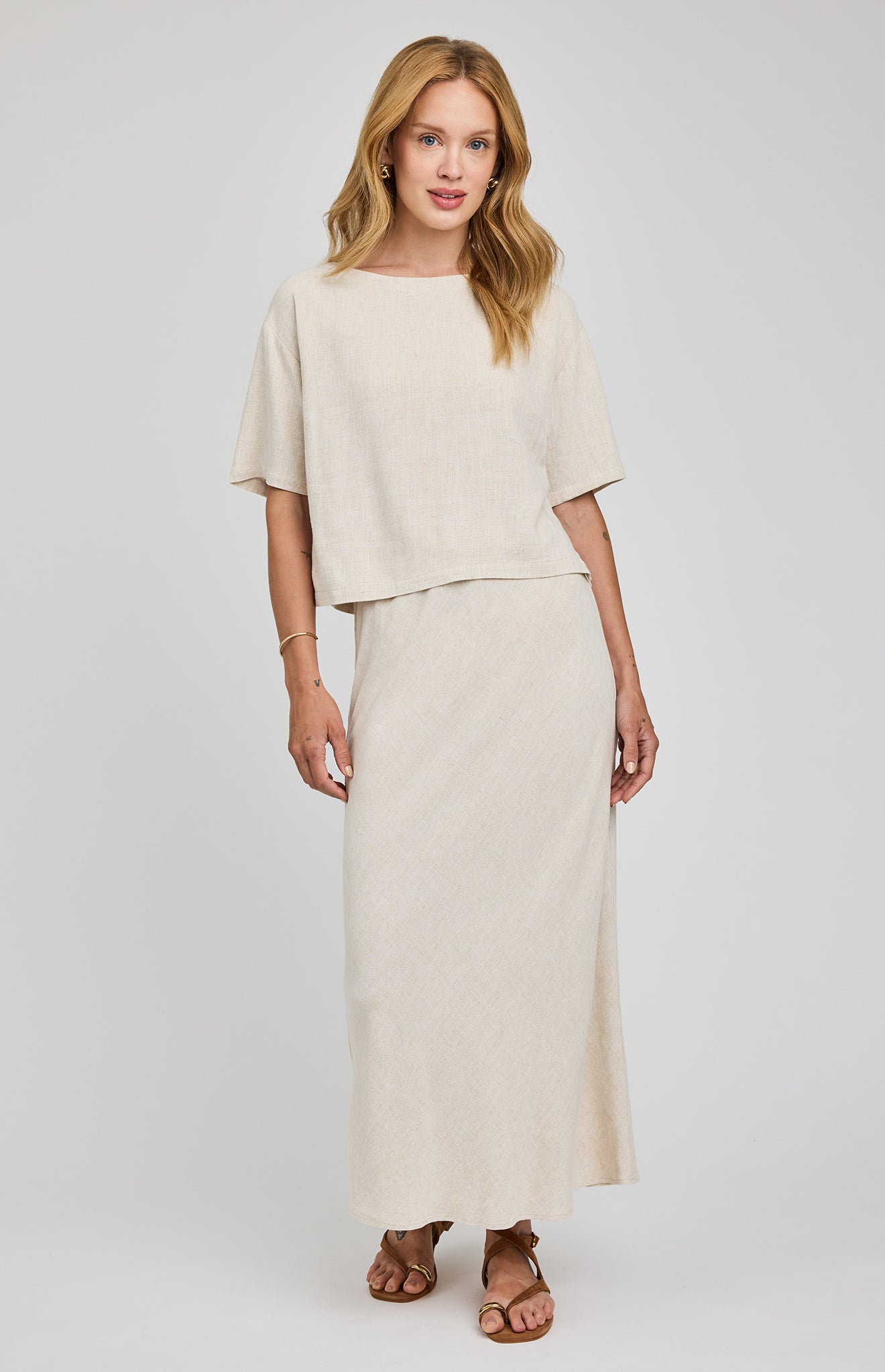 GENTLE FAWN GEMINI SS LINEN TOP - LINEN