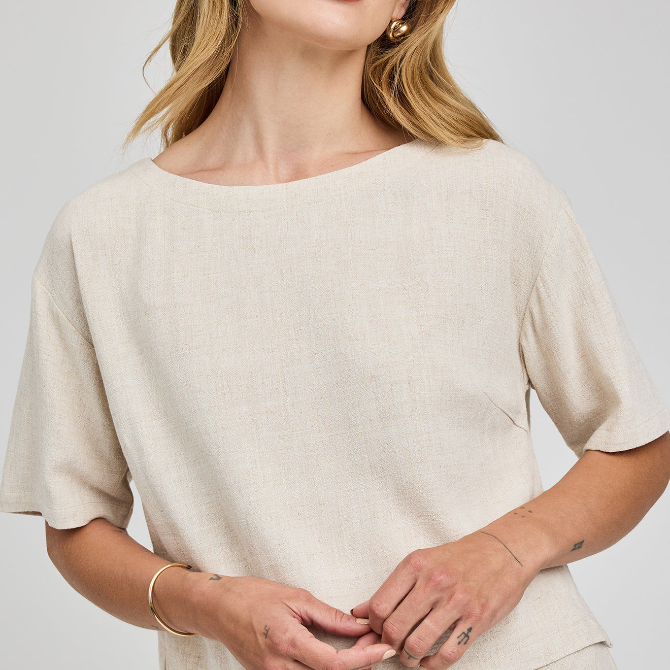 GENTLE FAWN GEMINI SS LINEN TOP - LINEN