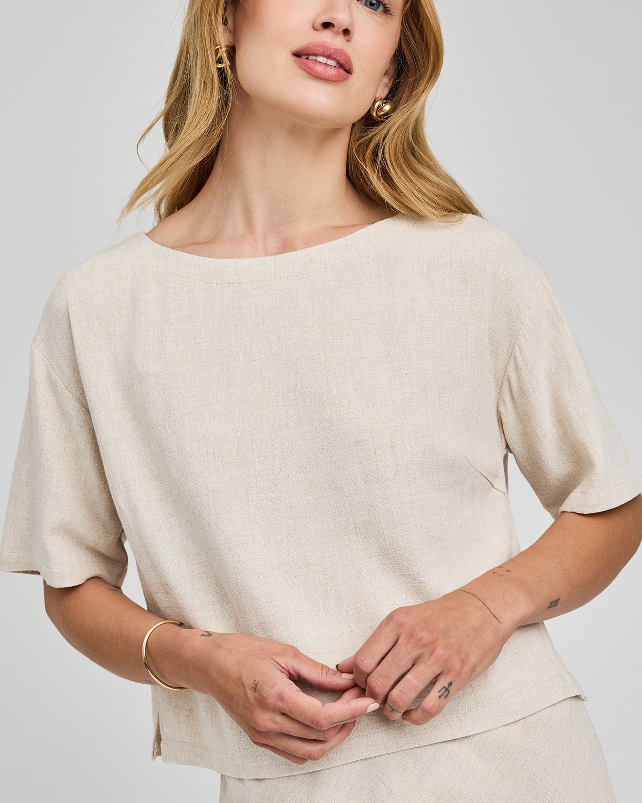 GENTLE FAWN GEMINI SS LINEN TOP - LINEN