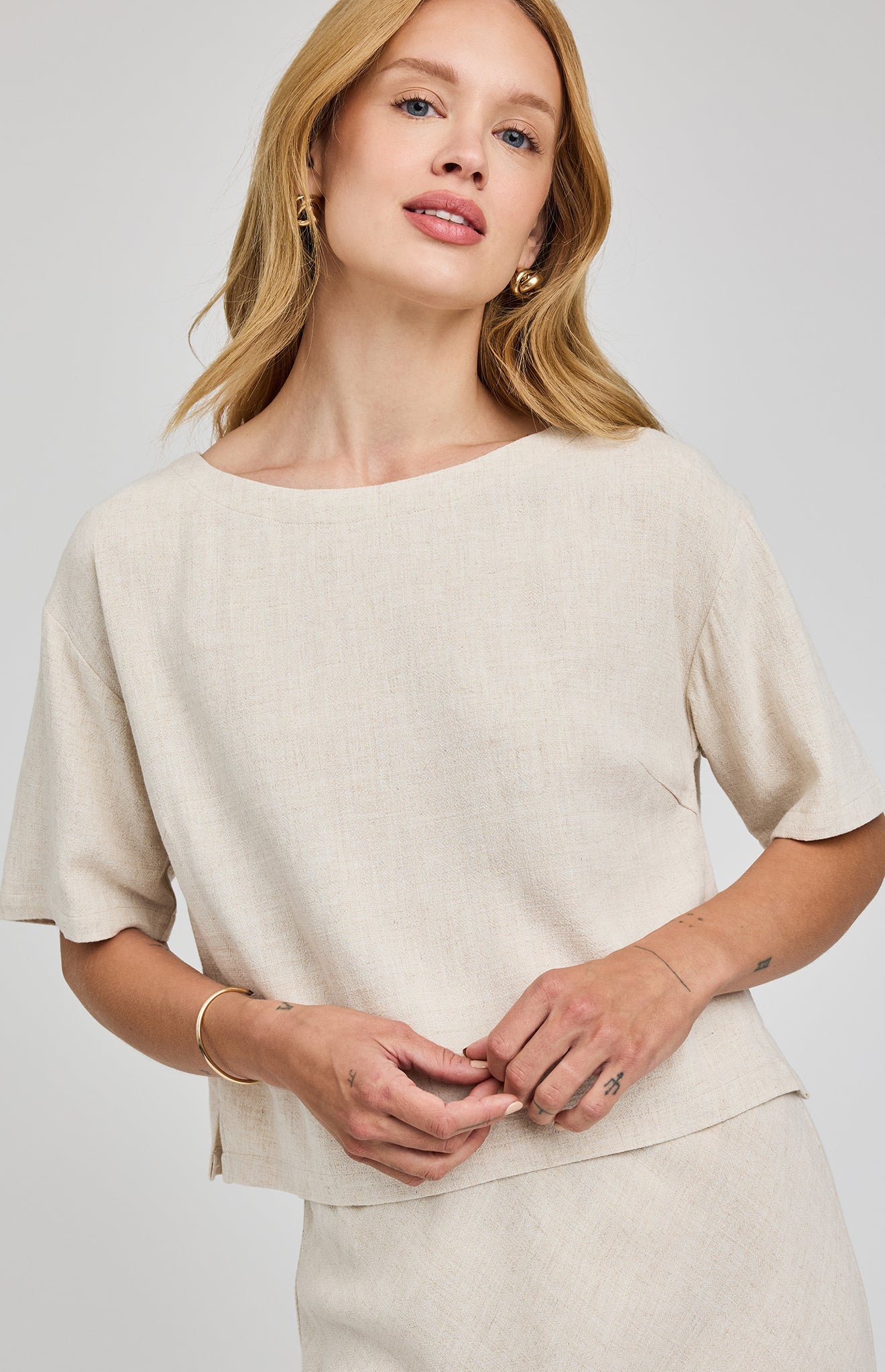 GENTLE FAWN GEMINI SS LINEN TOP - LINEN