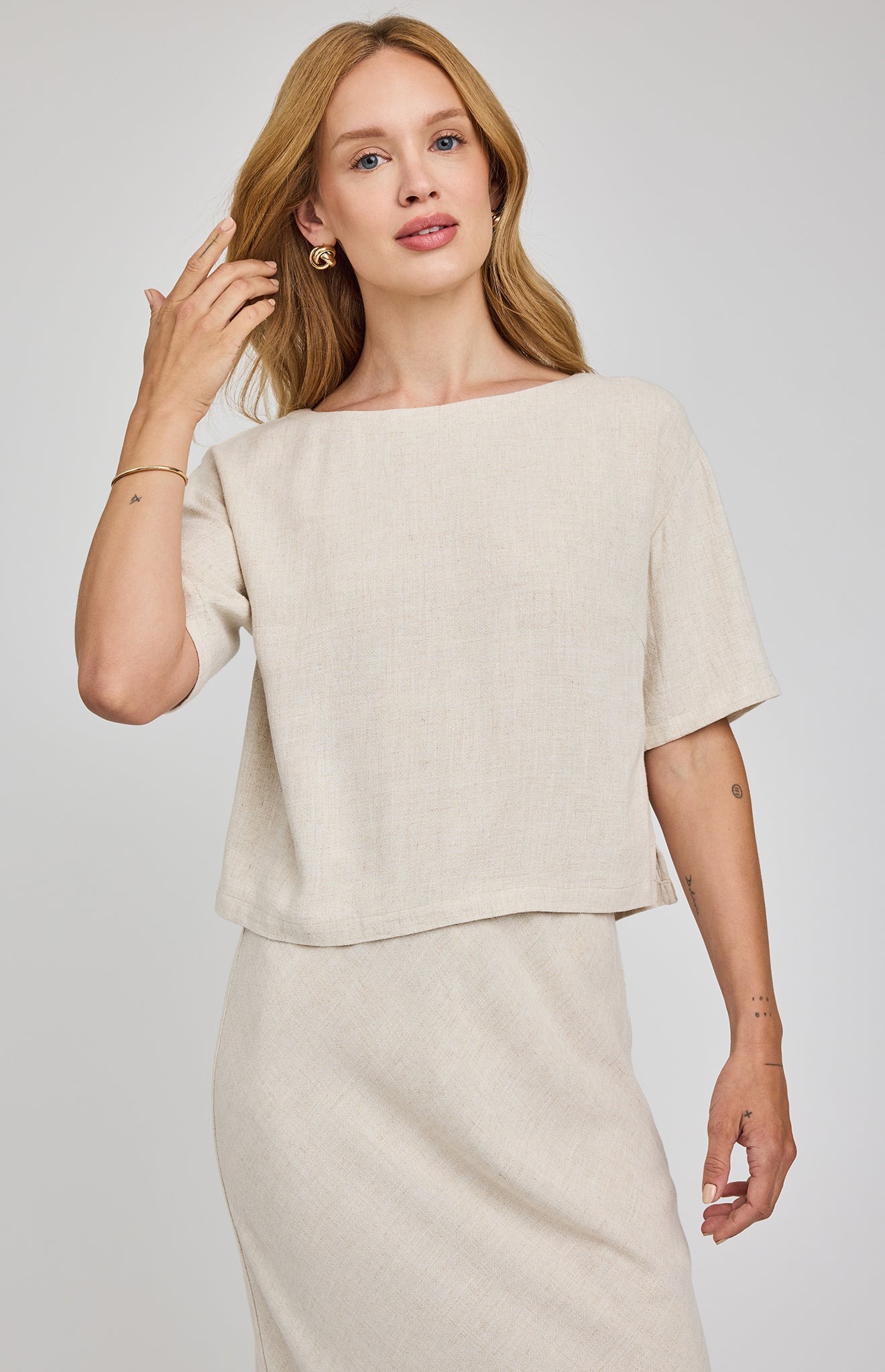 GENTLE FAWN GEMINI SS LINEN TOP - LINEN