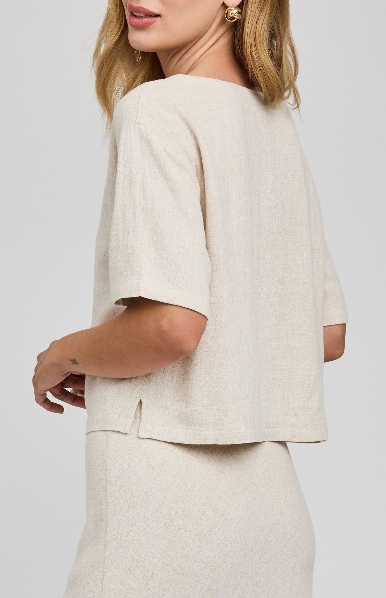 GENTLE FAWN GEMINI SS LINEN TOP - LINEN
