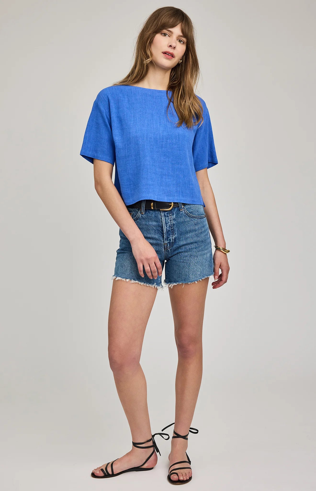 GENTLE FAWN GEMINI SS LINEN TOP - RIVIERA