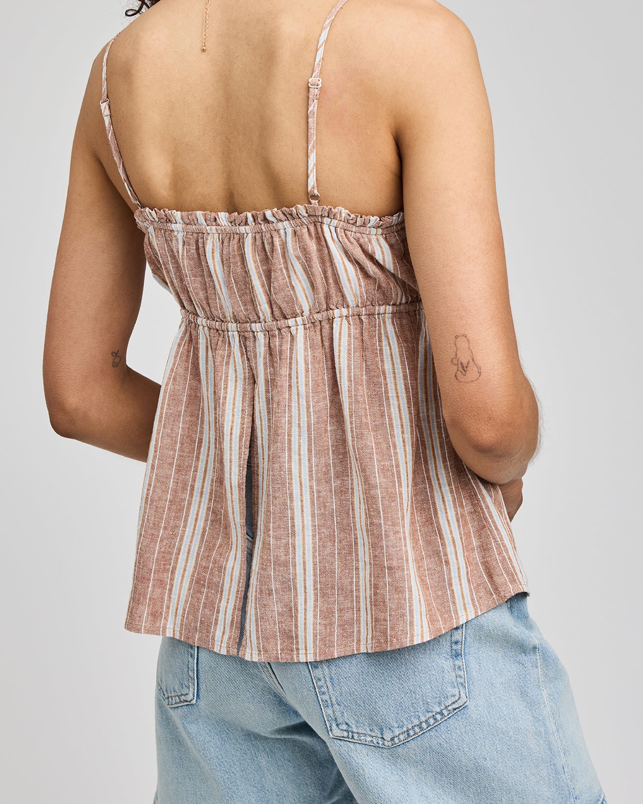 GENTLE FAWN ROSIE TANK - CAPPUCCHINO STRIPE