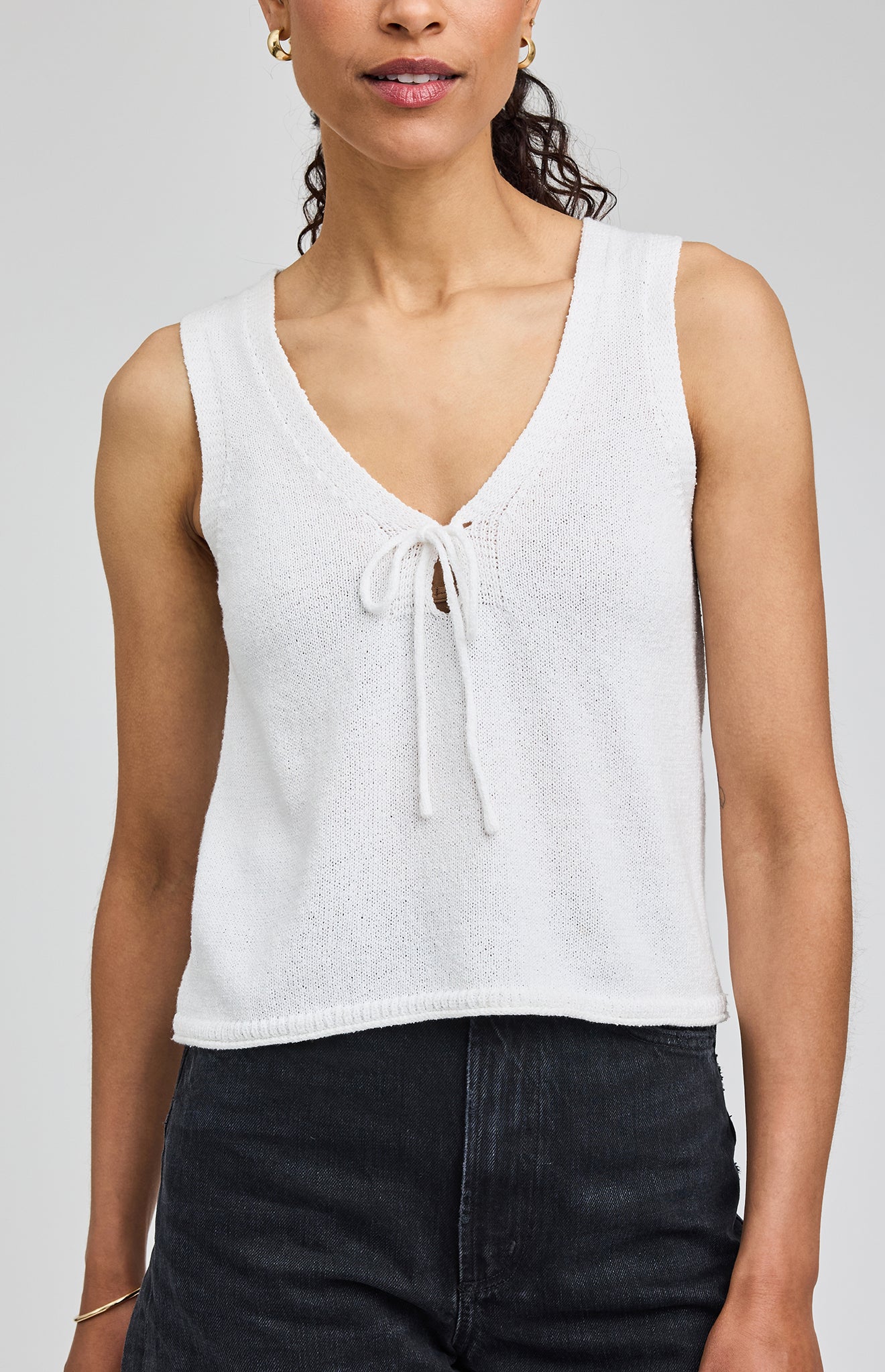 GENTLE FAWN REBEL KNIT TANK - WHITE