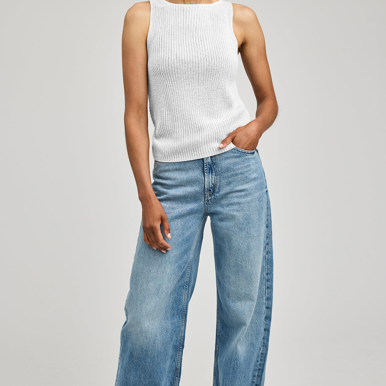 GENTLE FAWN KELSIE KNIT TANK - WHITE