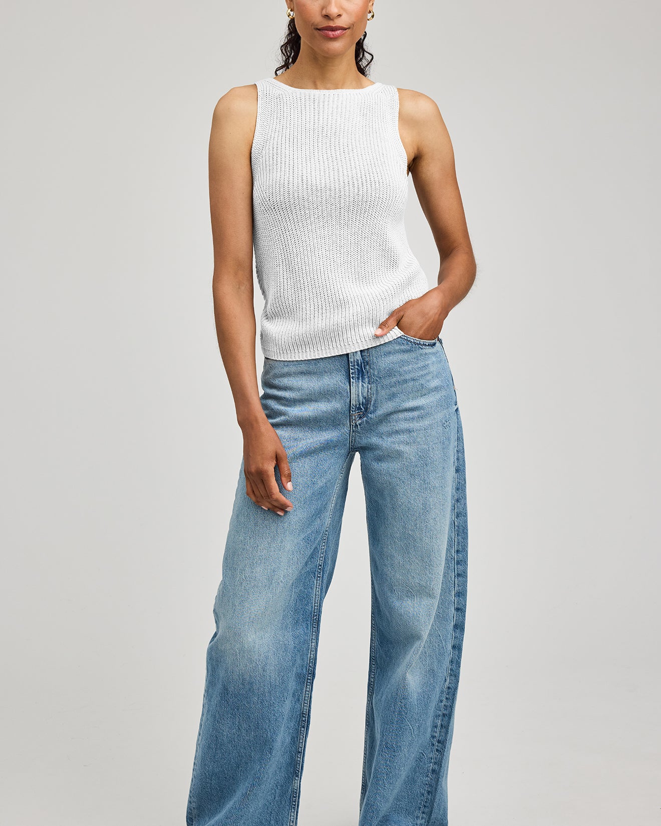 GENTLE FAWN KELSIE KNIT TANK - WHITE