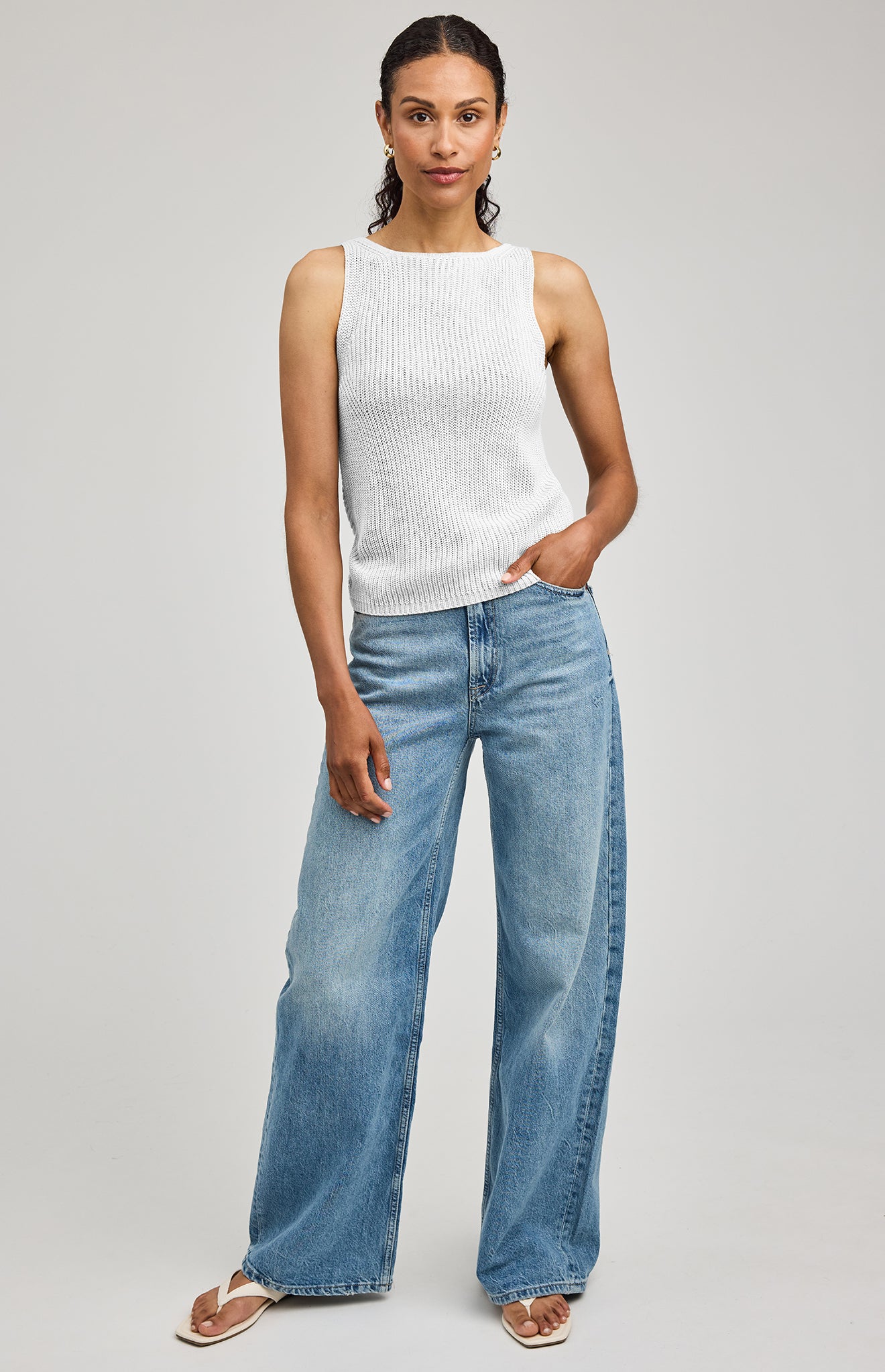 GENTLE FAWN KELSIE KNIT TANK - WHITE