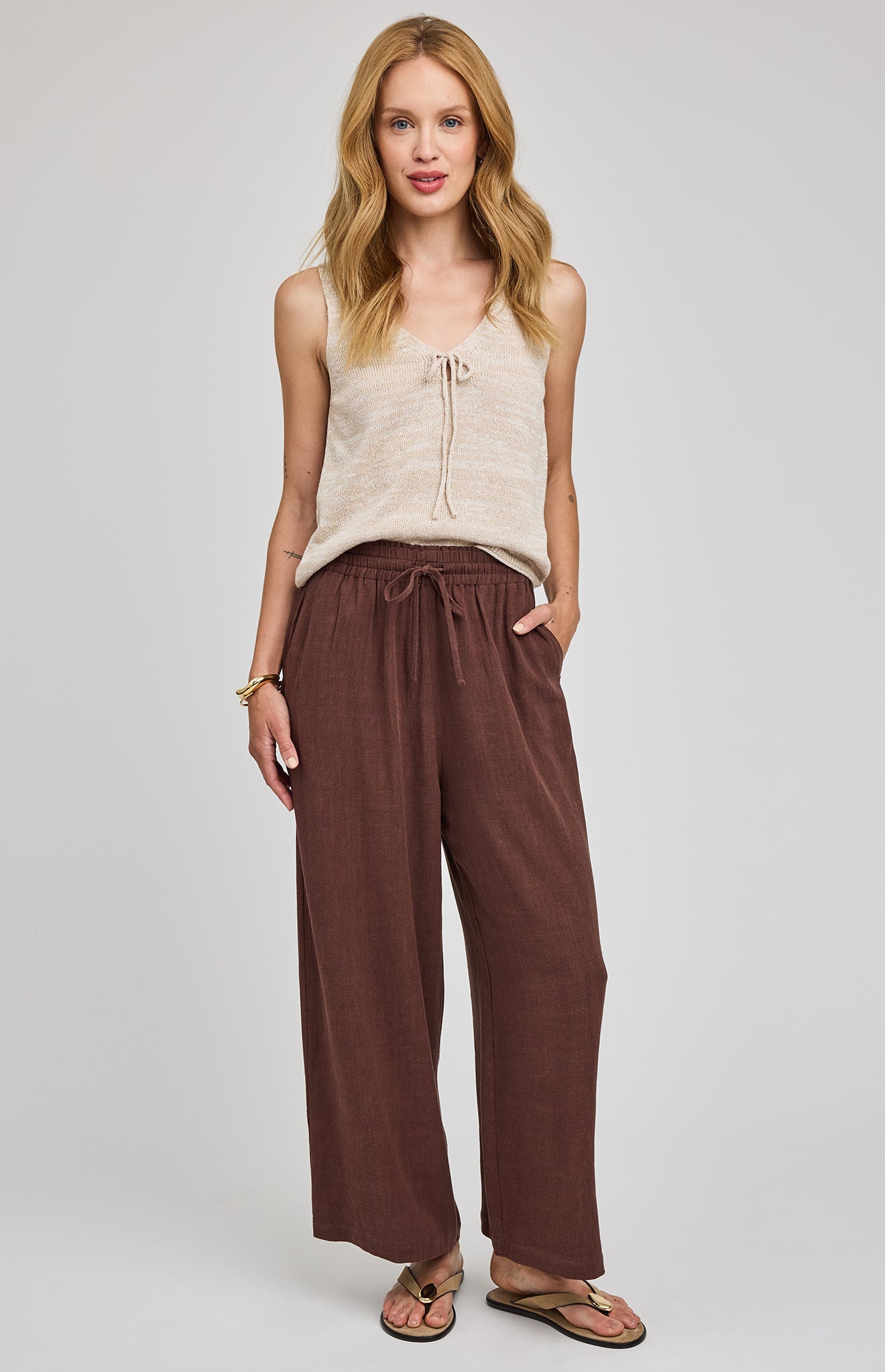 GENTLE FAWN ARLO LOOSE PANTS - ESPRESSO