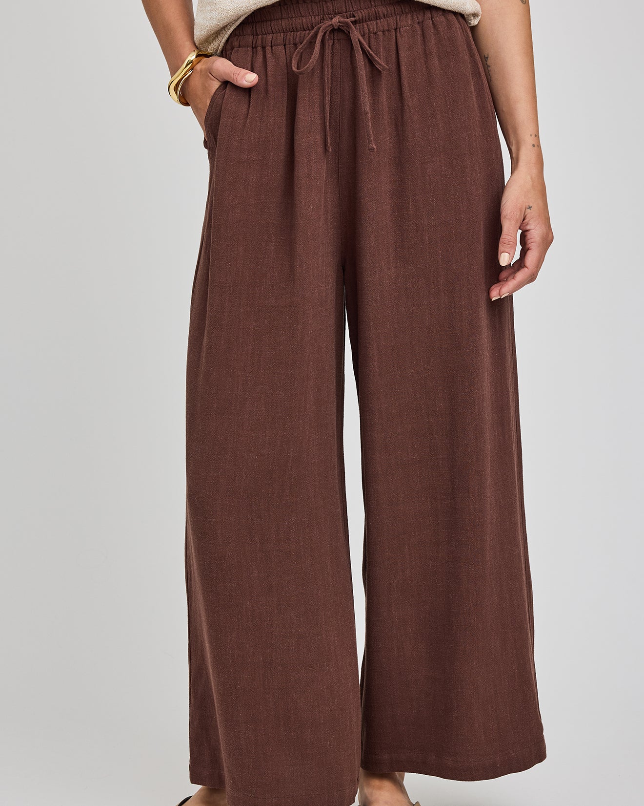 GENTLE FAWN ARLO LOOSE PANTS - ESPRESSO