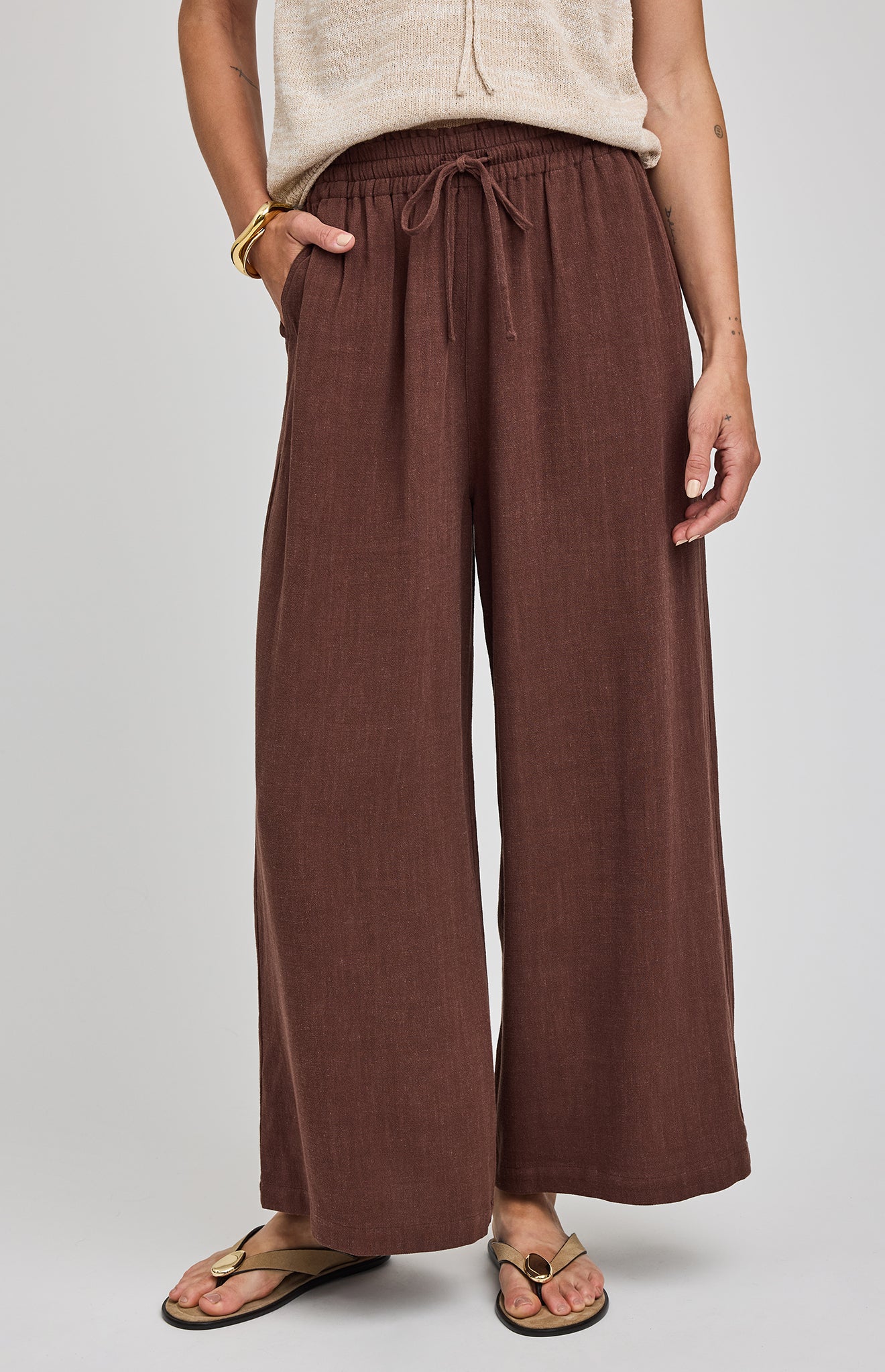 GENTLE FAWN ARLO LOOSE PANTS - ESPRESSO