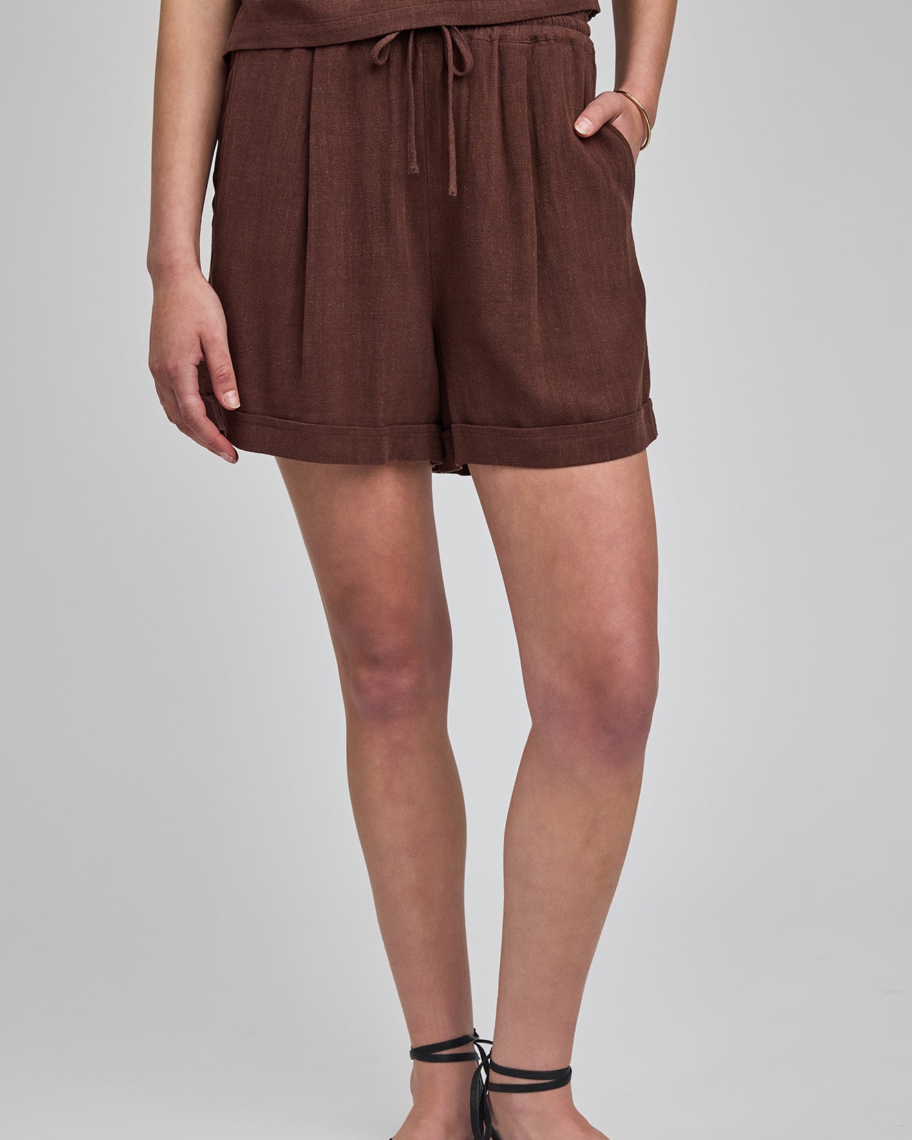 GENTLE FAWN JUNO PULL ON SHORTS - ESPRESSO