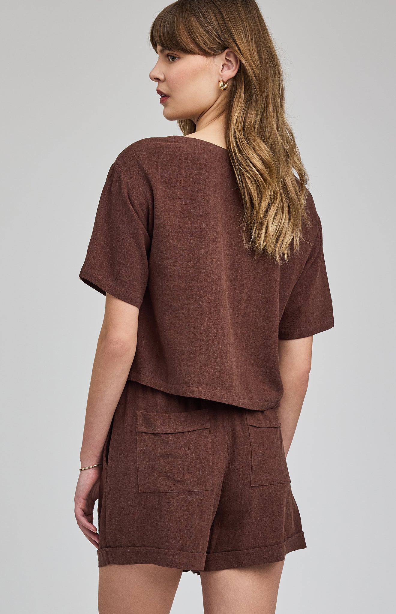 GENTLE FAWN JUNO PULL ON SHORTS - ESPRESSO