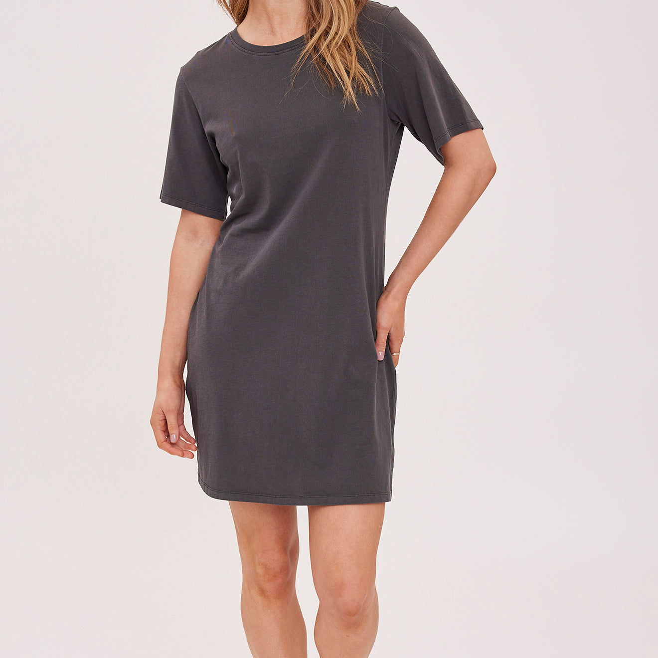 GENTLE FAWN CINDY T SHIRT DRESS - WASHED BLACK