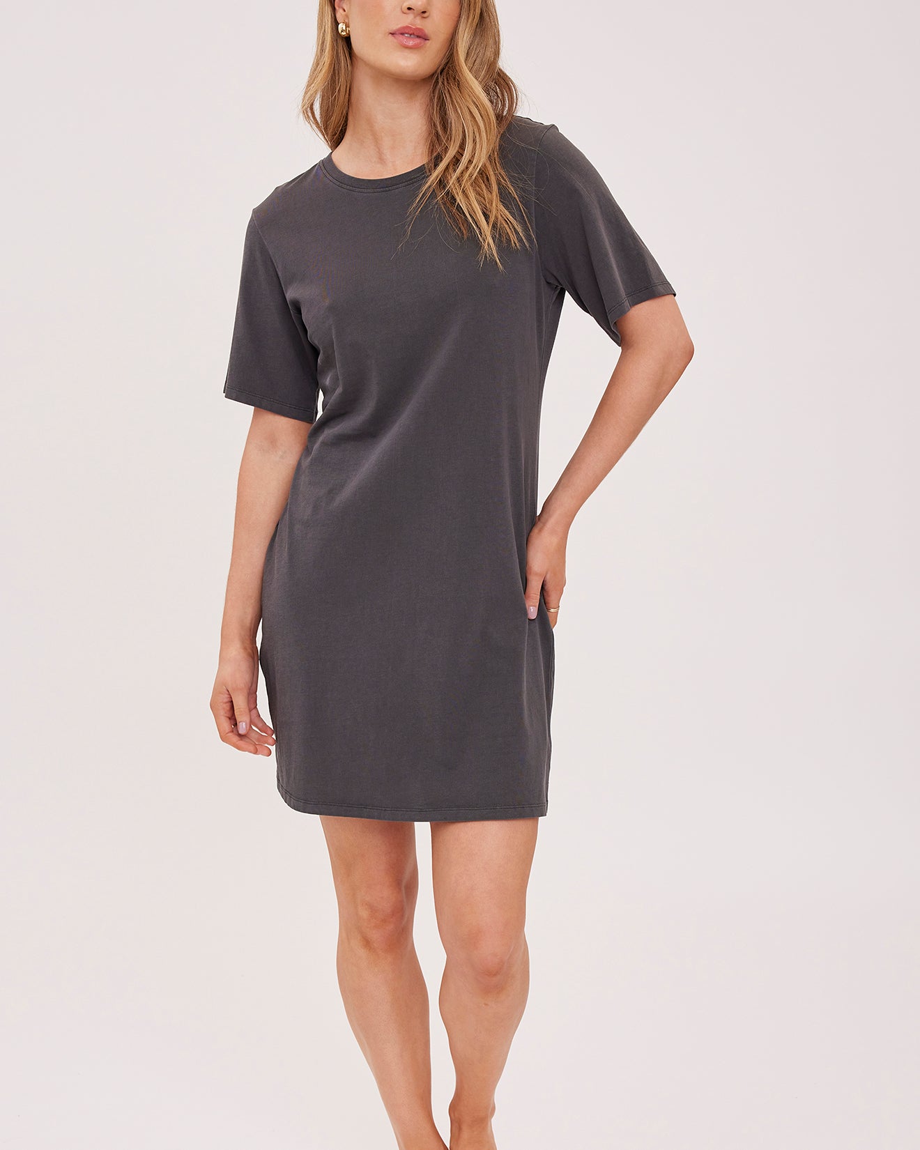 GENTLE FAWN CINDY T SHIRT DRESS - WASHED BLACK