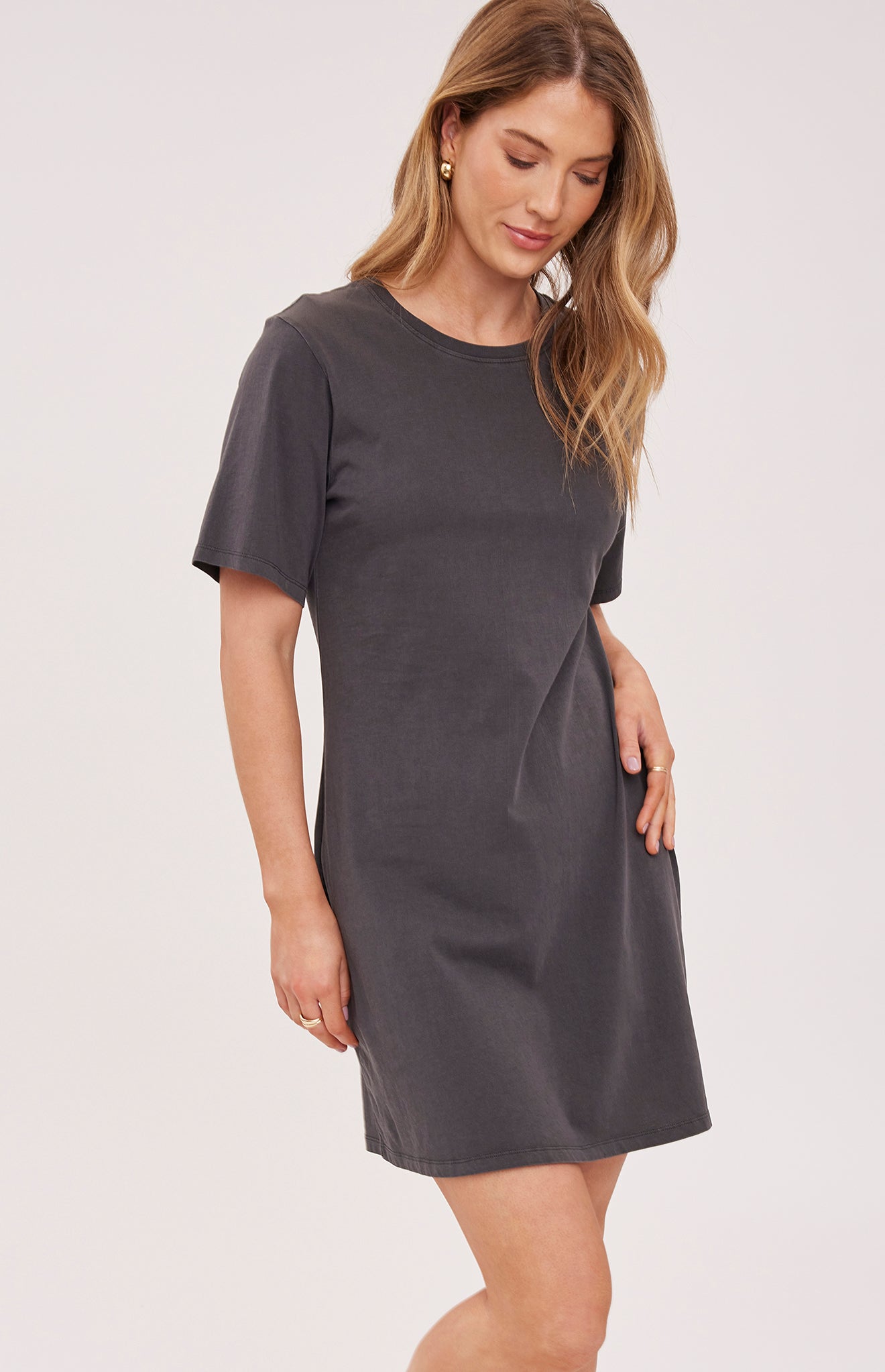 GENTLE FAWN CINDY T SHIRT DRESS - WASHED BLACK