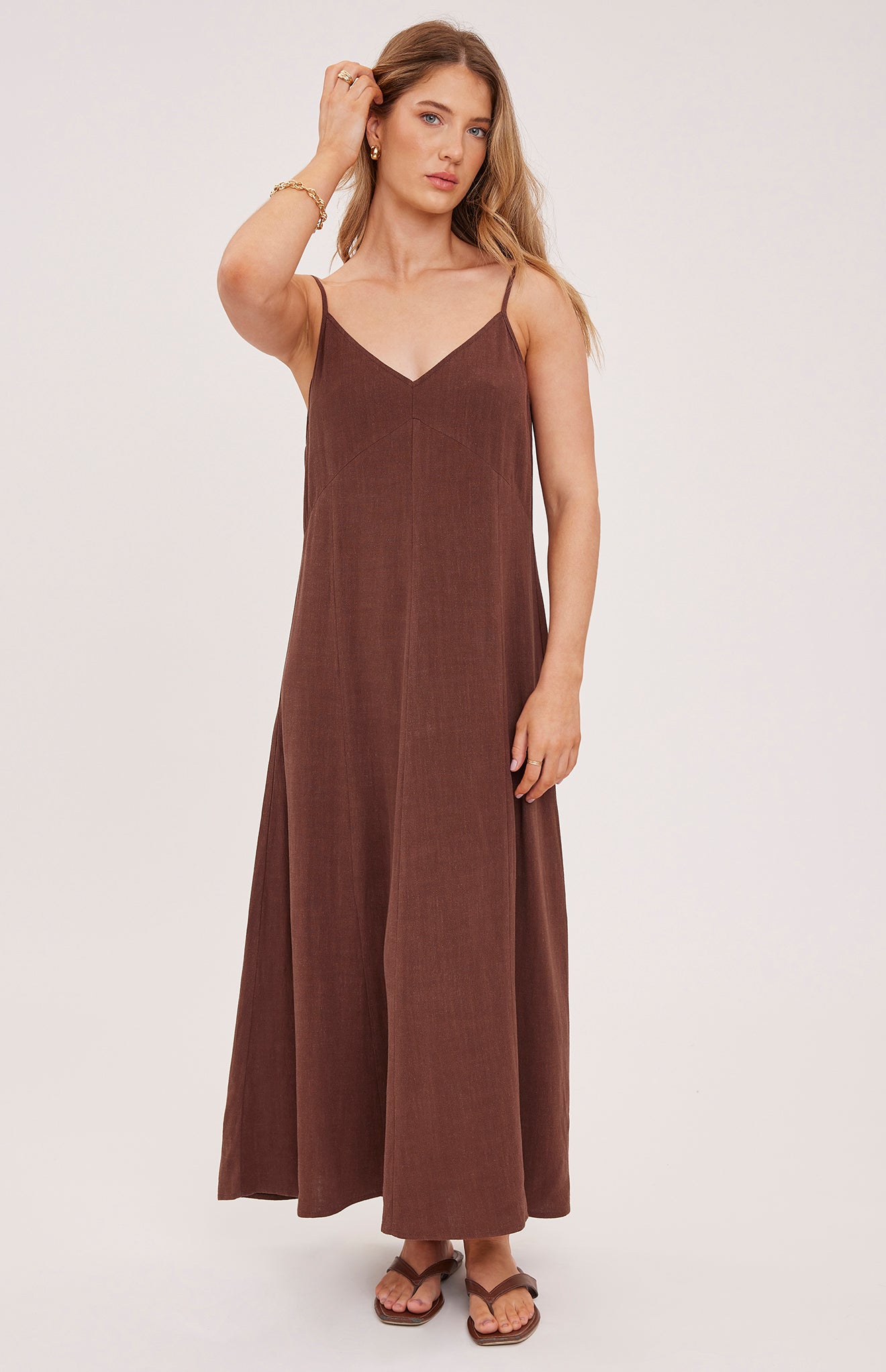 GENTLE FAWN VIRGINIA MAXI DRESS - ESPRESSO