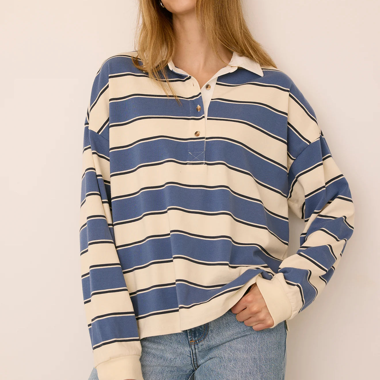 GENTLE FAWN BRIT LONG SLEEVE- COASTAL COMBO