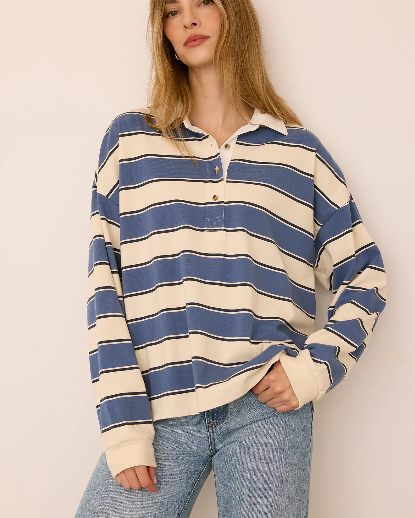 GENTLE FAWN BRIT LONG SLEEVE- COASTAL COMBO