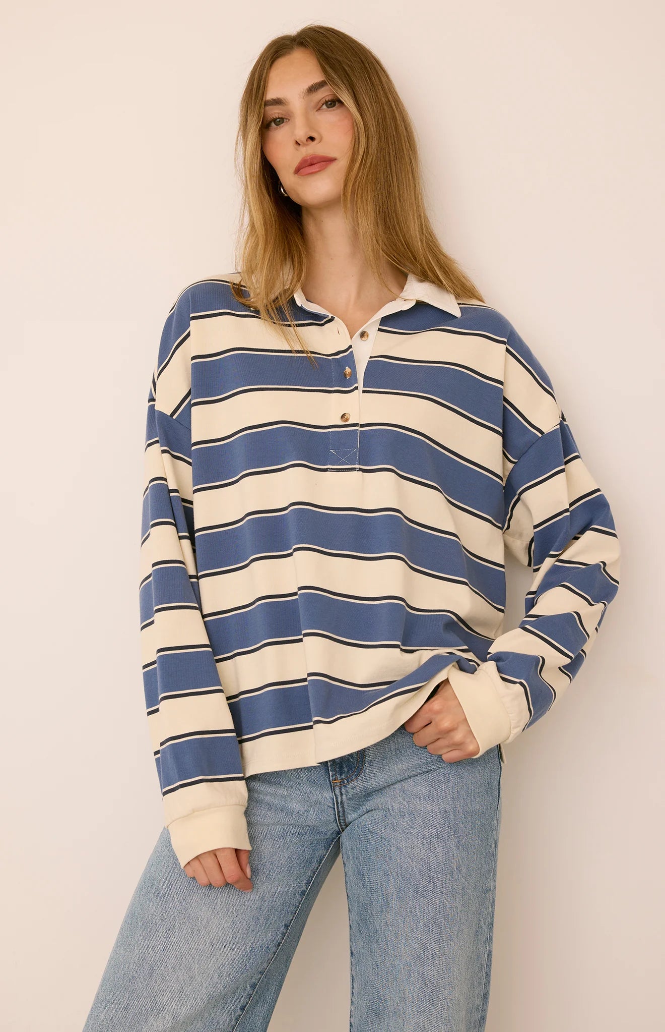 GENTLE FAWN BRIT LONG SLEEVE- COASTAL COMBO