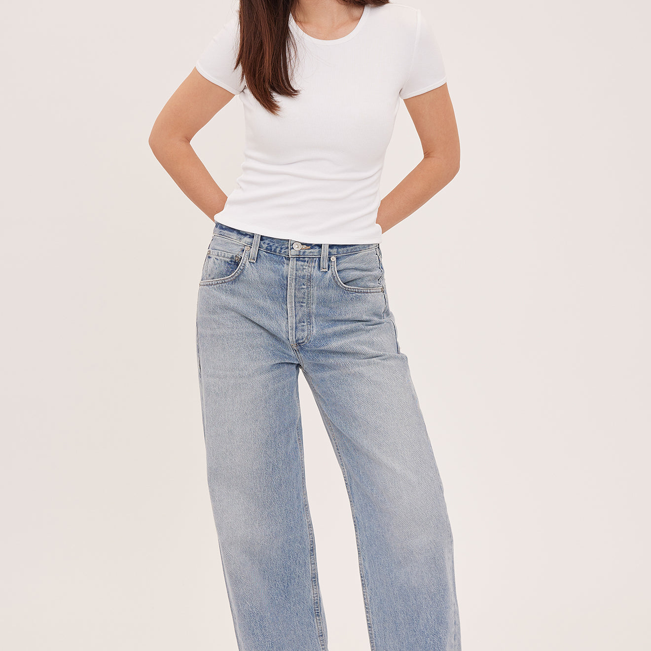 *PRE ORDER* GENTLE FAWN DAYNA RIBBED TEE - WHITE
