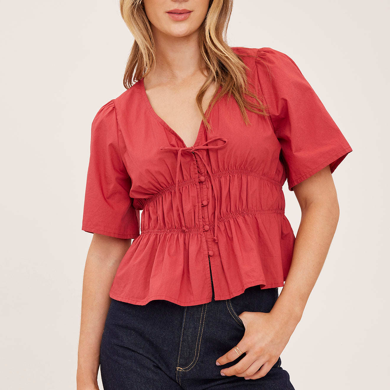 *PRE ORDER* GENTLE FAWN LONA TOP - CRANBERRY
