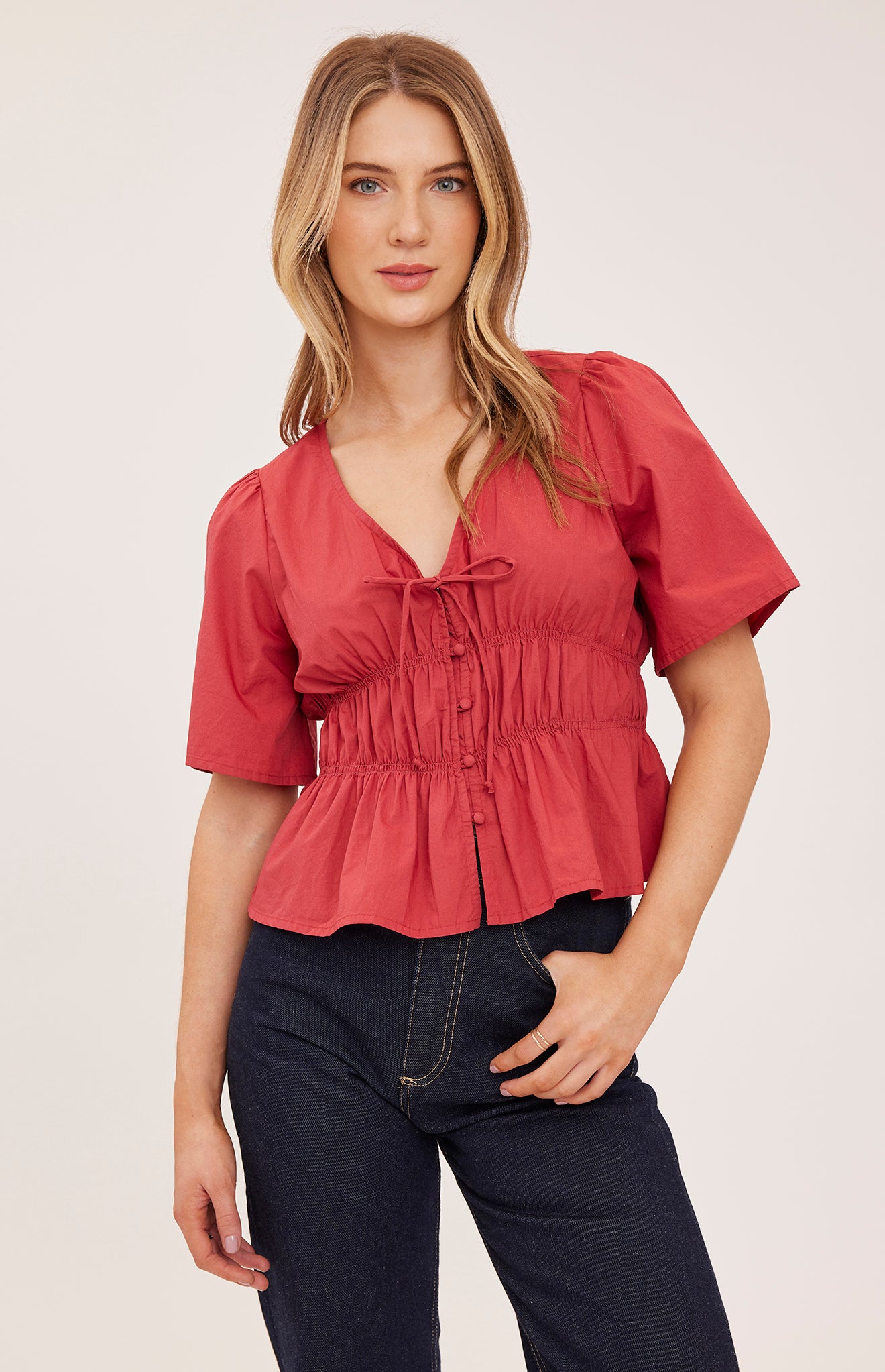 *PRE ORDER* GENTLE FAWN LONA TOP - CRANBERRY