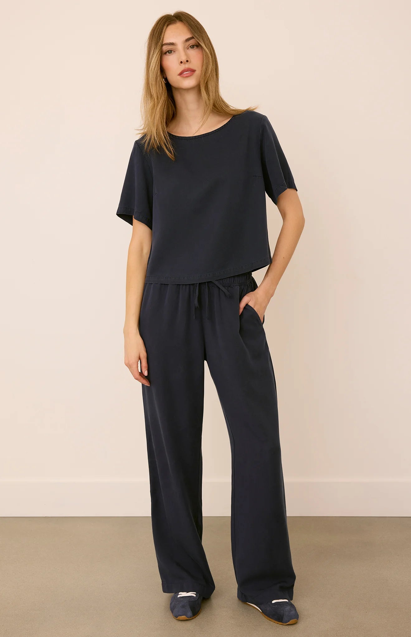GENTLE FAWN BRYCE SS TOP - WASHED NAVY