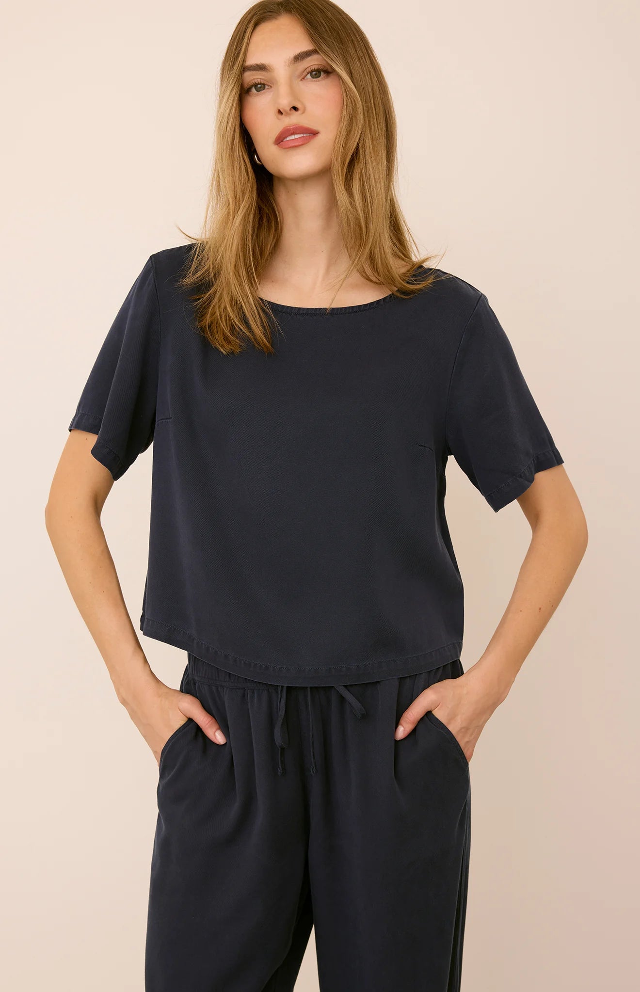GENTLE FAWN BRYCE SS TOP - WASHED NAVY