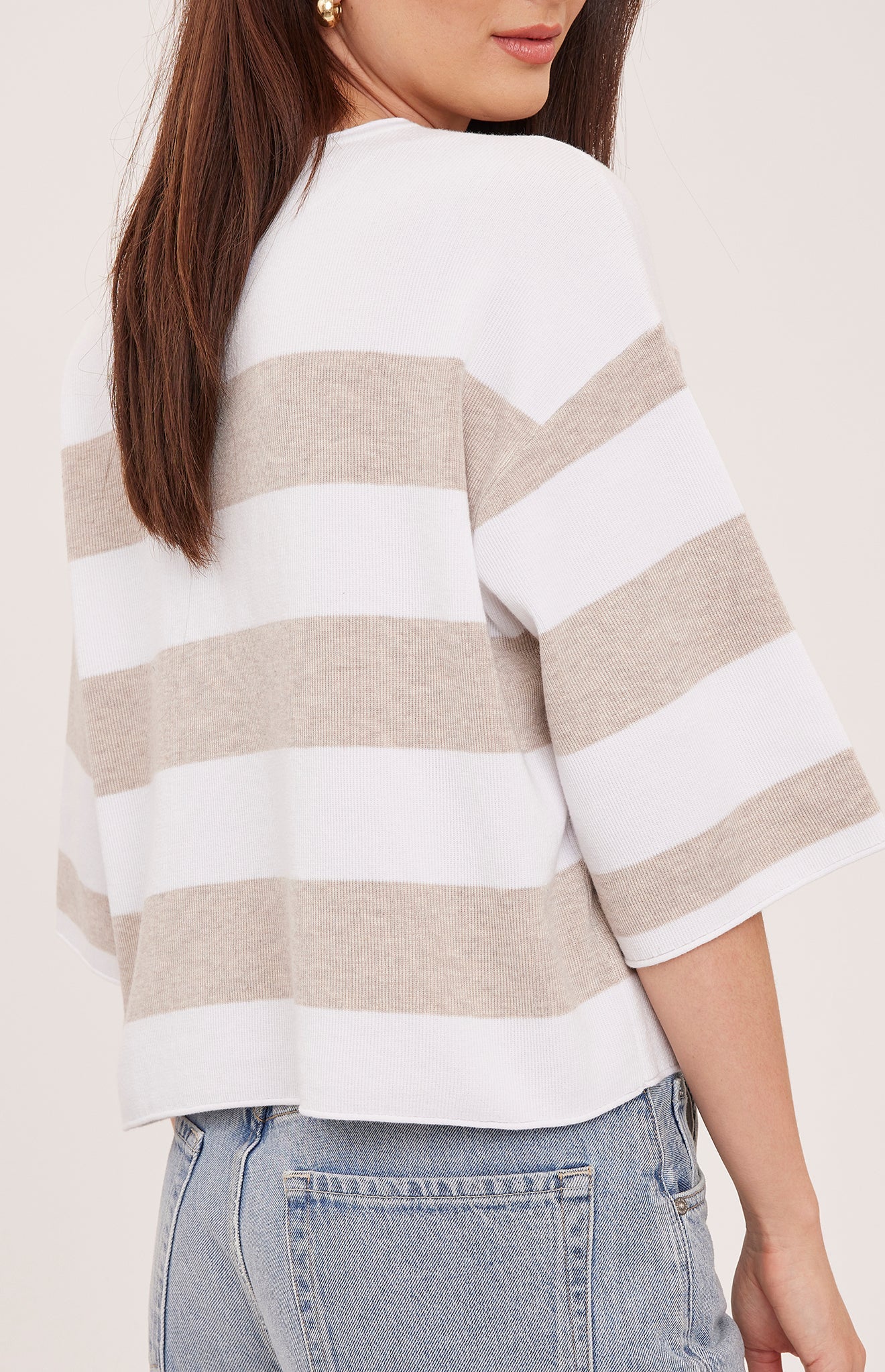 *PRE ORDER* GENTLE FAWN AMINA KNIT PULLOVER - HEATHER CREAM STRIPE