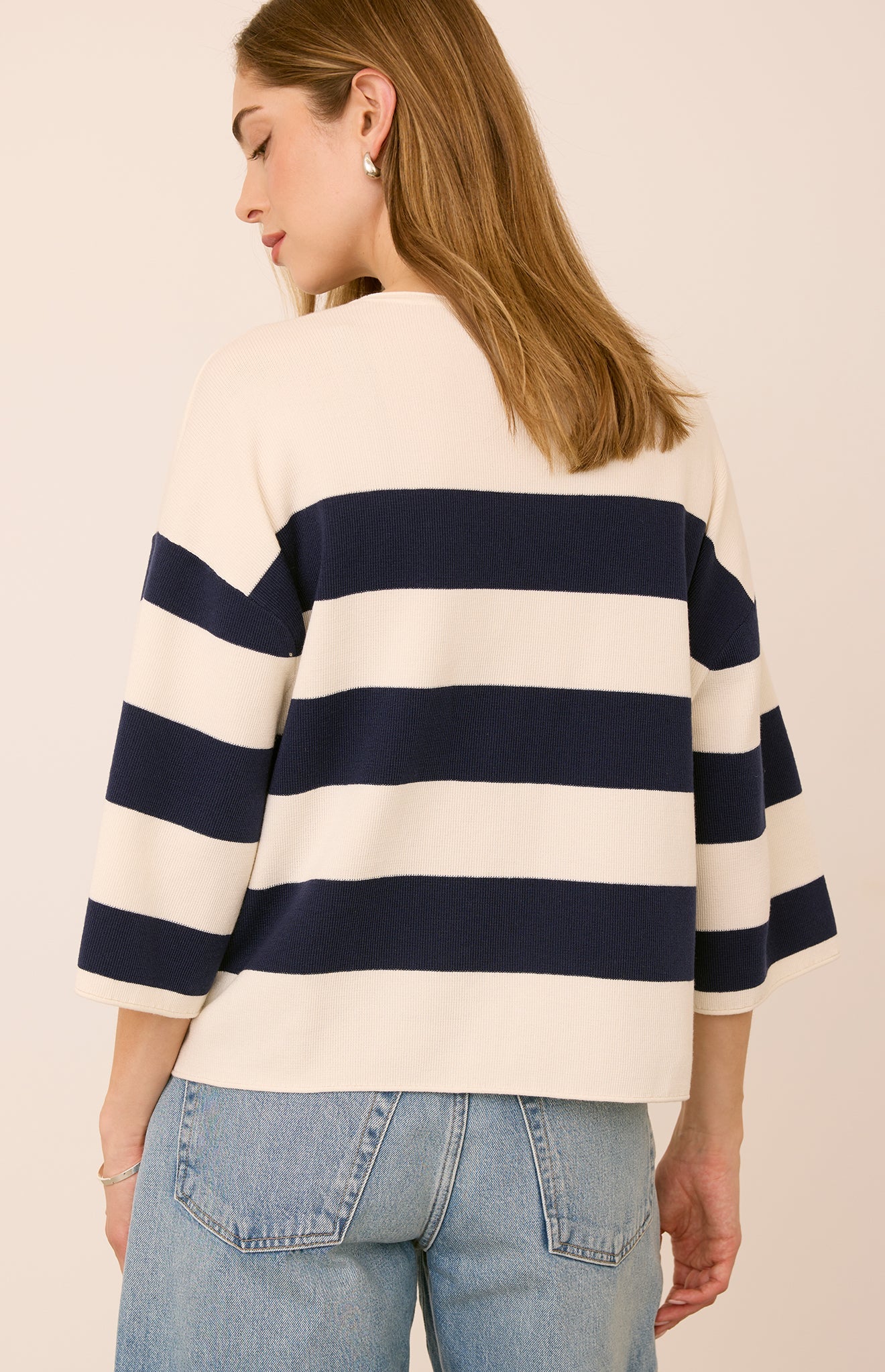 *PRE ORDER* GENTLE FAWN AMINA KNIT PULLOVER - NAVY STRIPE