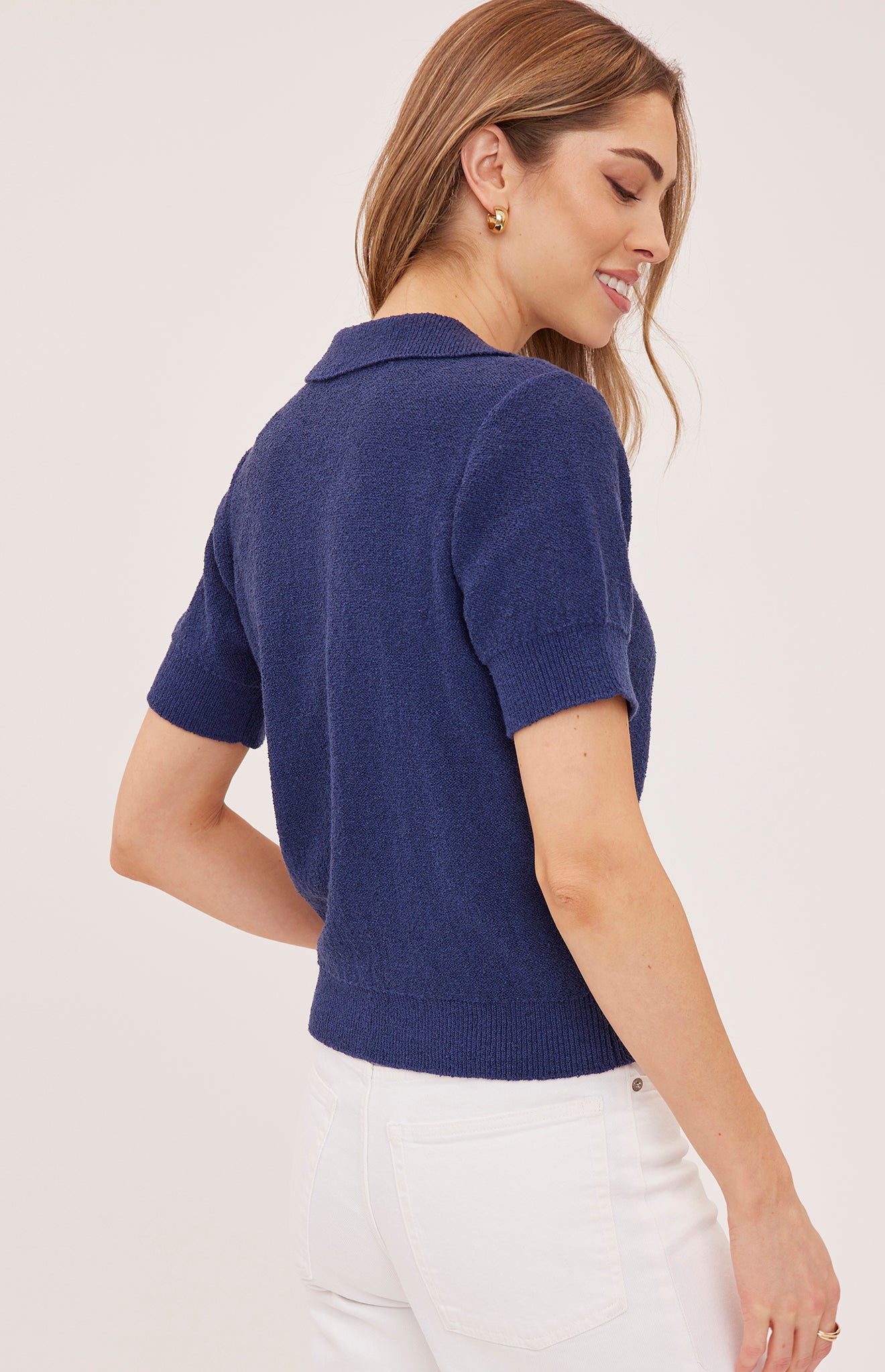 *PRE ORDER* GENTLE FAWN TATUM COLLARED TEE - NAVY