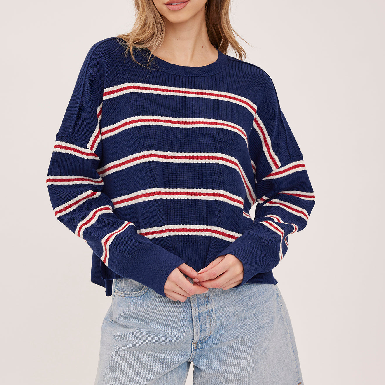 *PRE ORDER* GENTLE FAWN ECHO PULLOVER - NAVY STRIPE