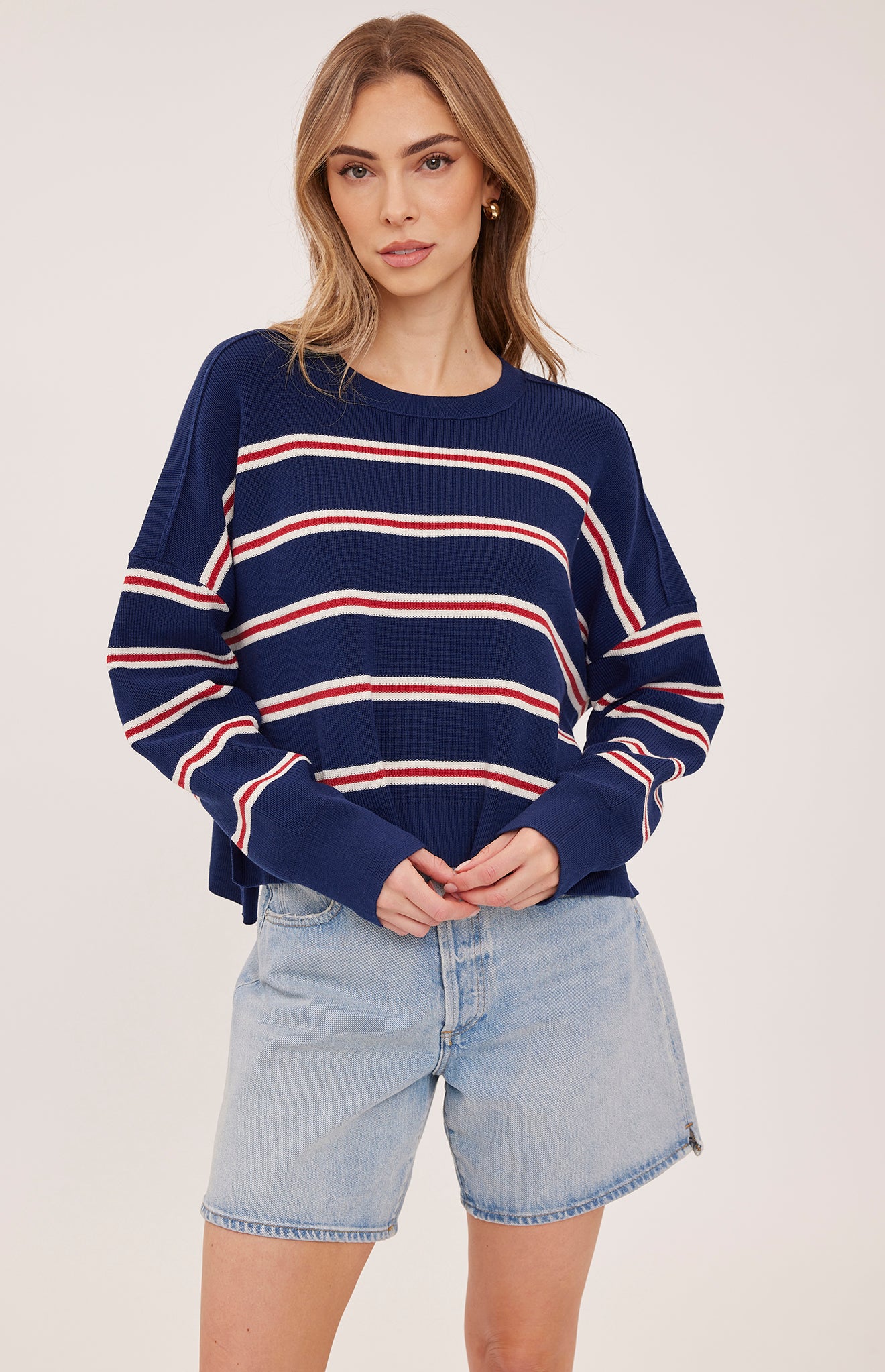 *PRE ORDER* GENTLE FAWN ECHO PULLOVER - NAVY STRIPE