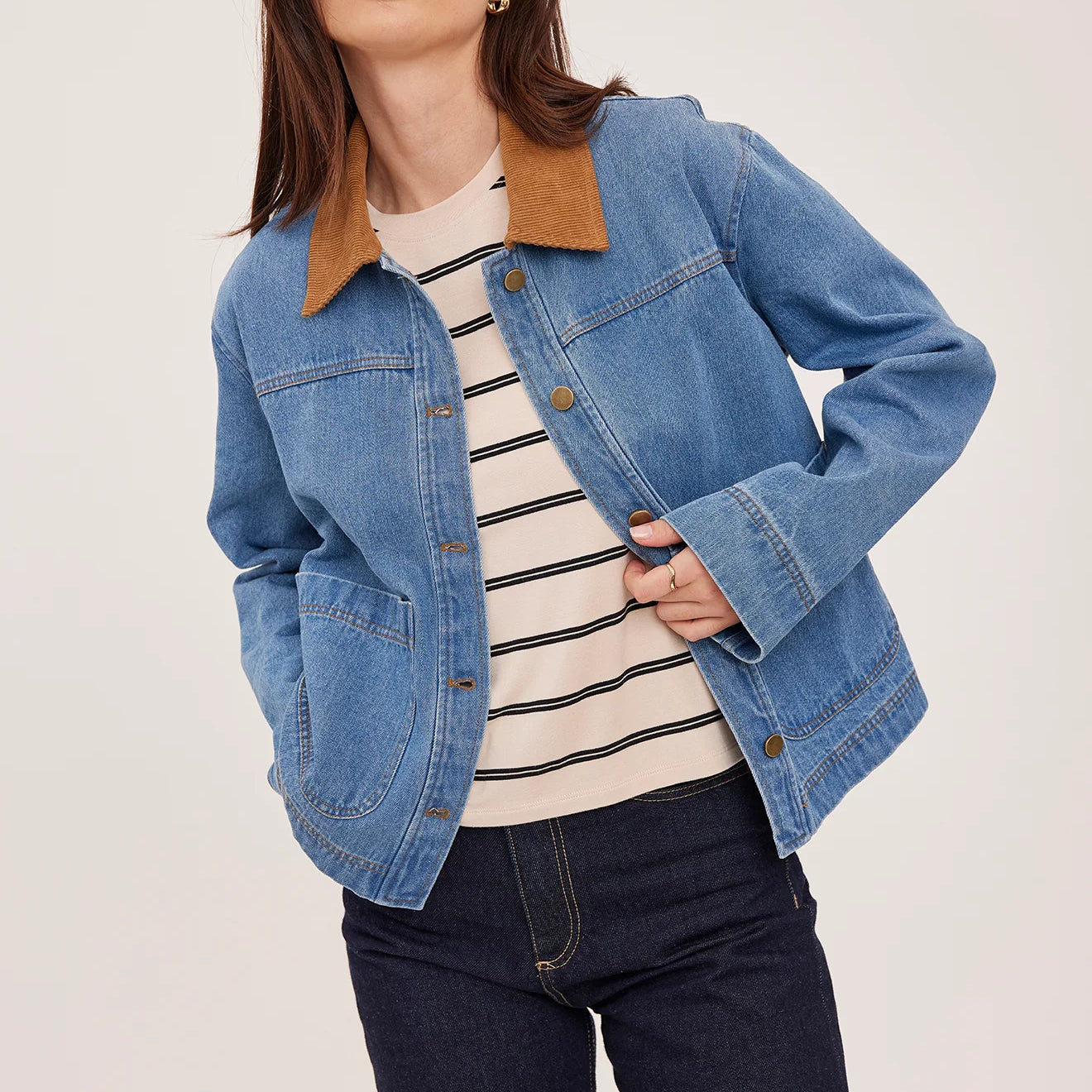 *PRE ORDER* GENTLE FAWN CONNER DENIM JACKET - LIGHT WASH