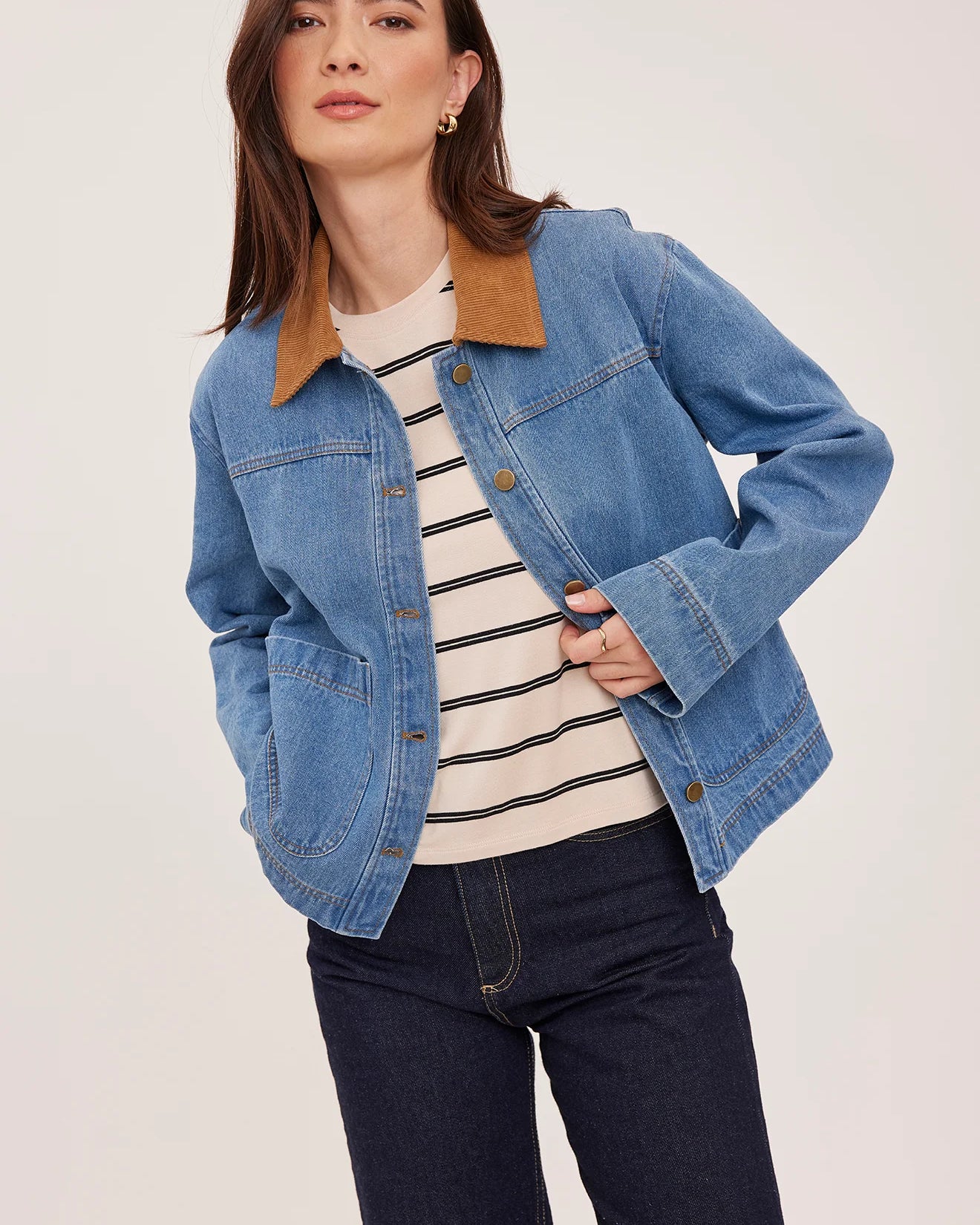 GENTLE FAWN CONNER DENIM JACKET - LIGHT WASH