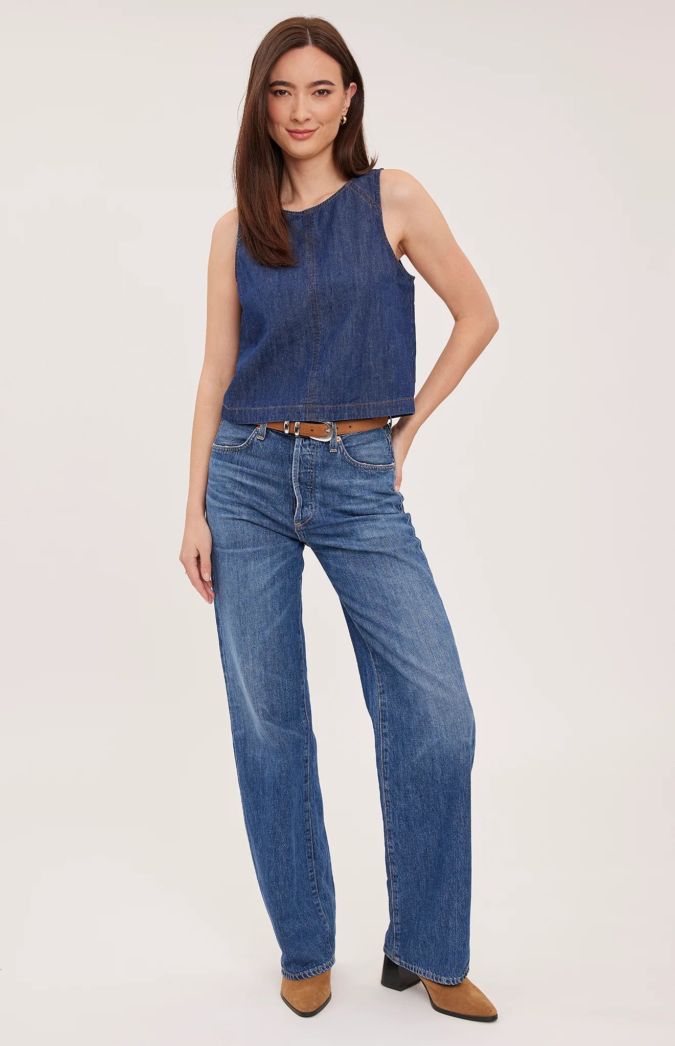 GENTLE FAWN BLAISE TANK - DARK WASH