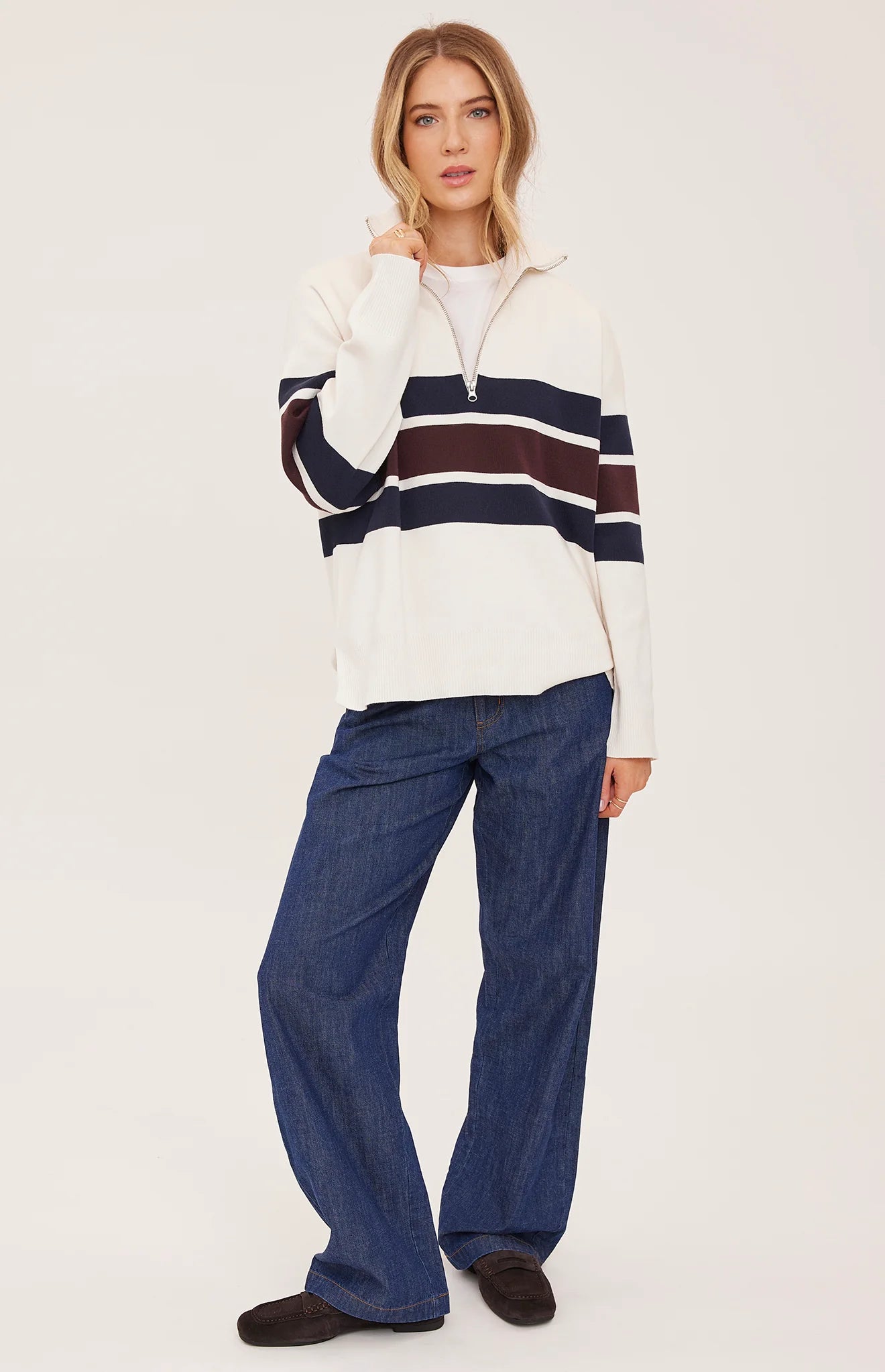 GENTLE FAWN IDRIS STRIPED PULLOVER - CREAM STRIPE