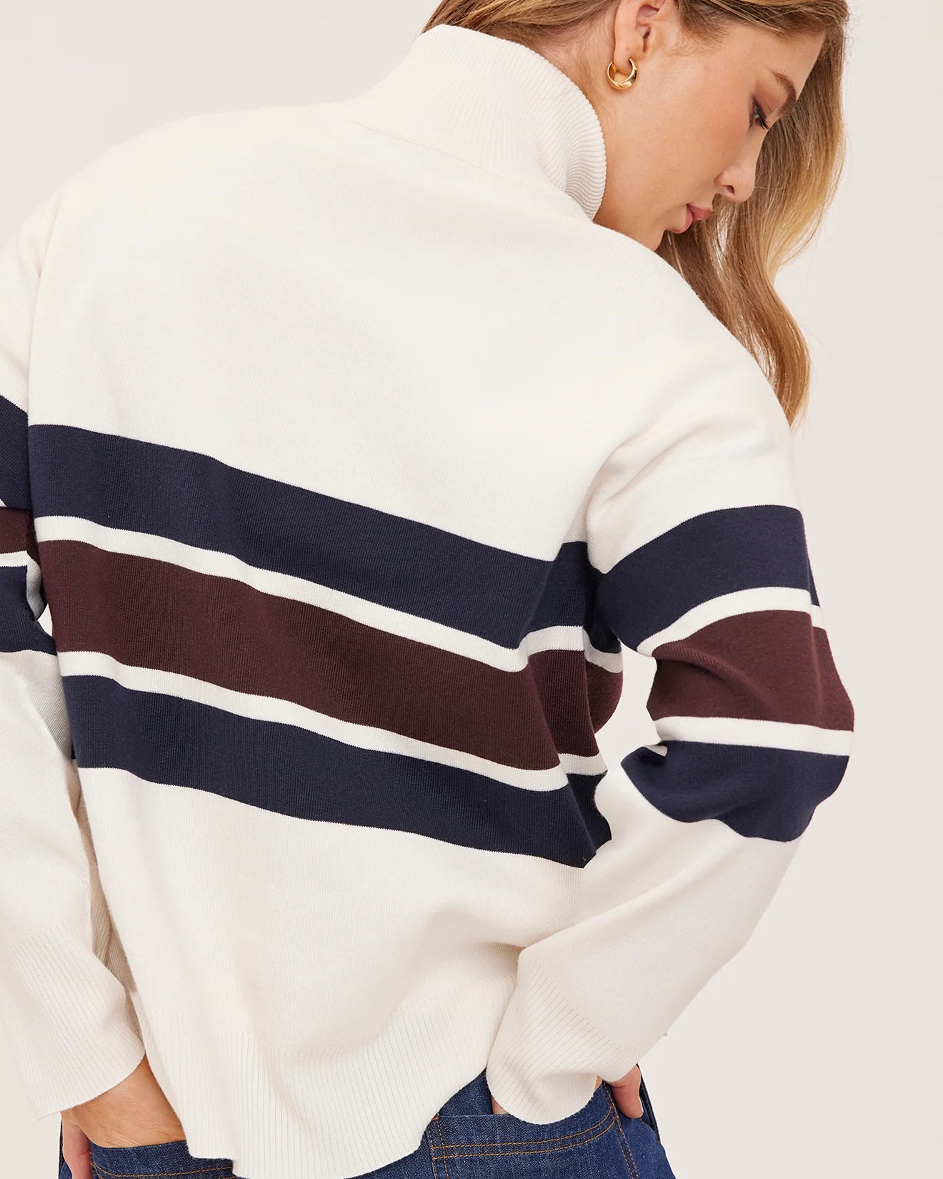 GENTLE FAWN IDRIS STRIPED PULLOVER - CREAM STRIPE