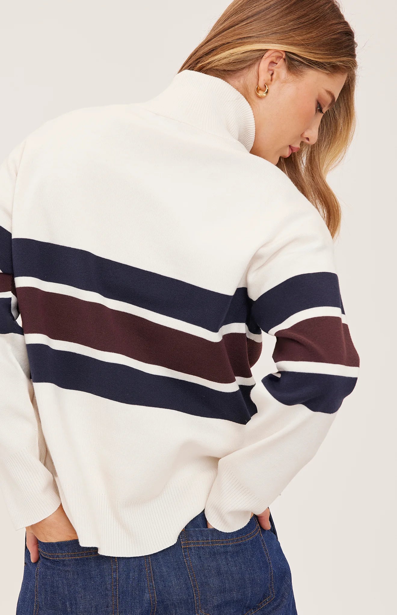 GENTLE FAWN IDRIS STRIPED PULLOVER - CREAM STRIPE