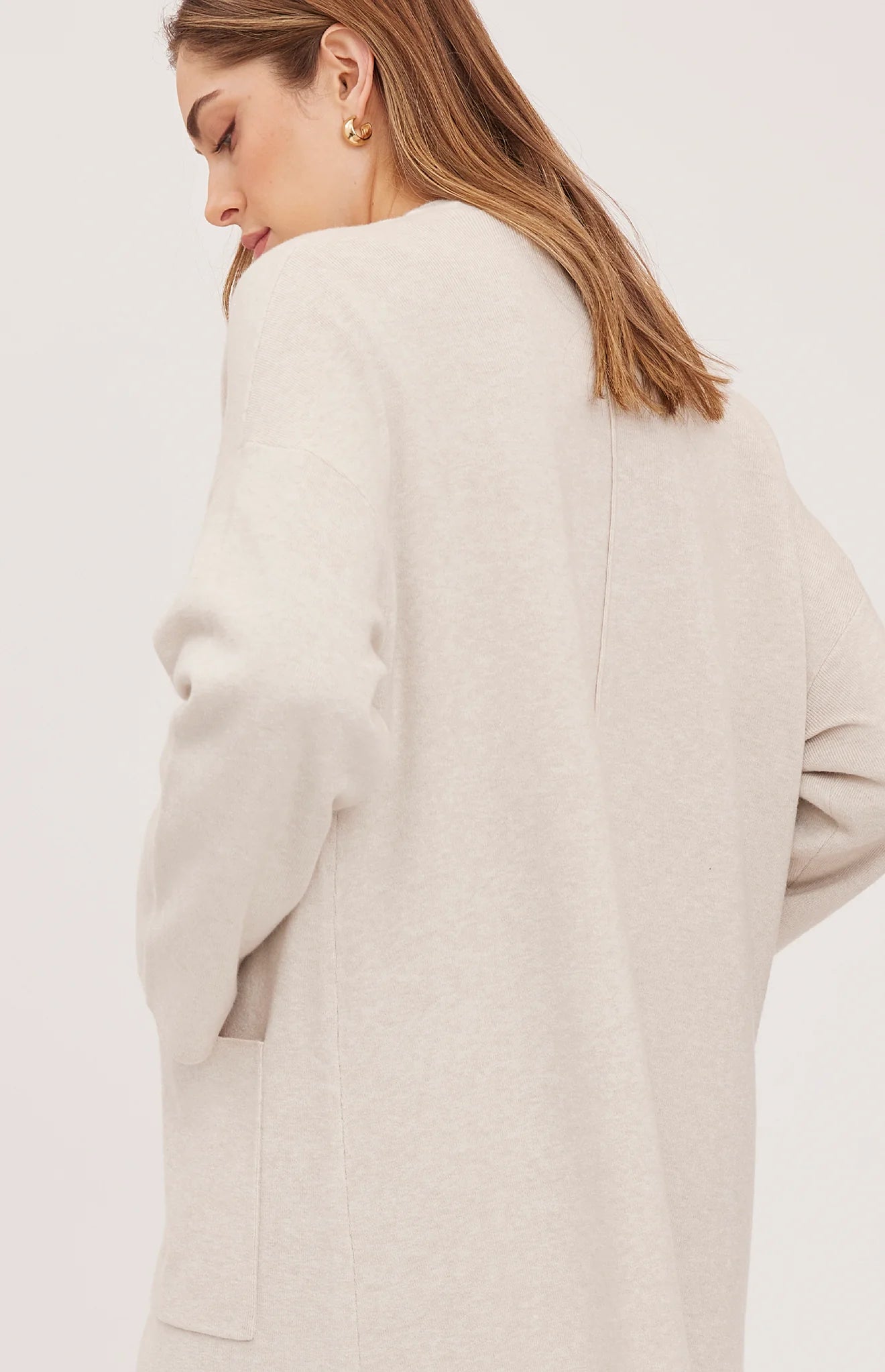GENTLE FAWN BLAKE LONG CARDIGAN - HEATHER CREAM