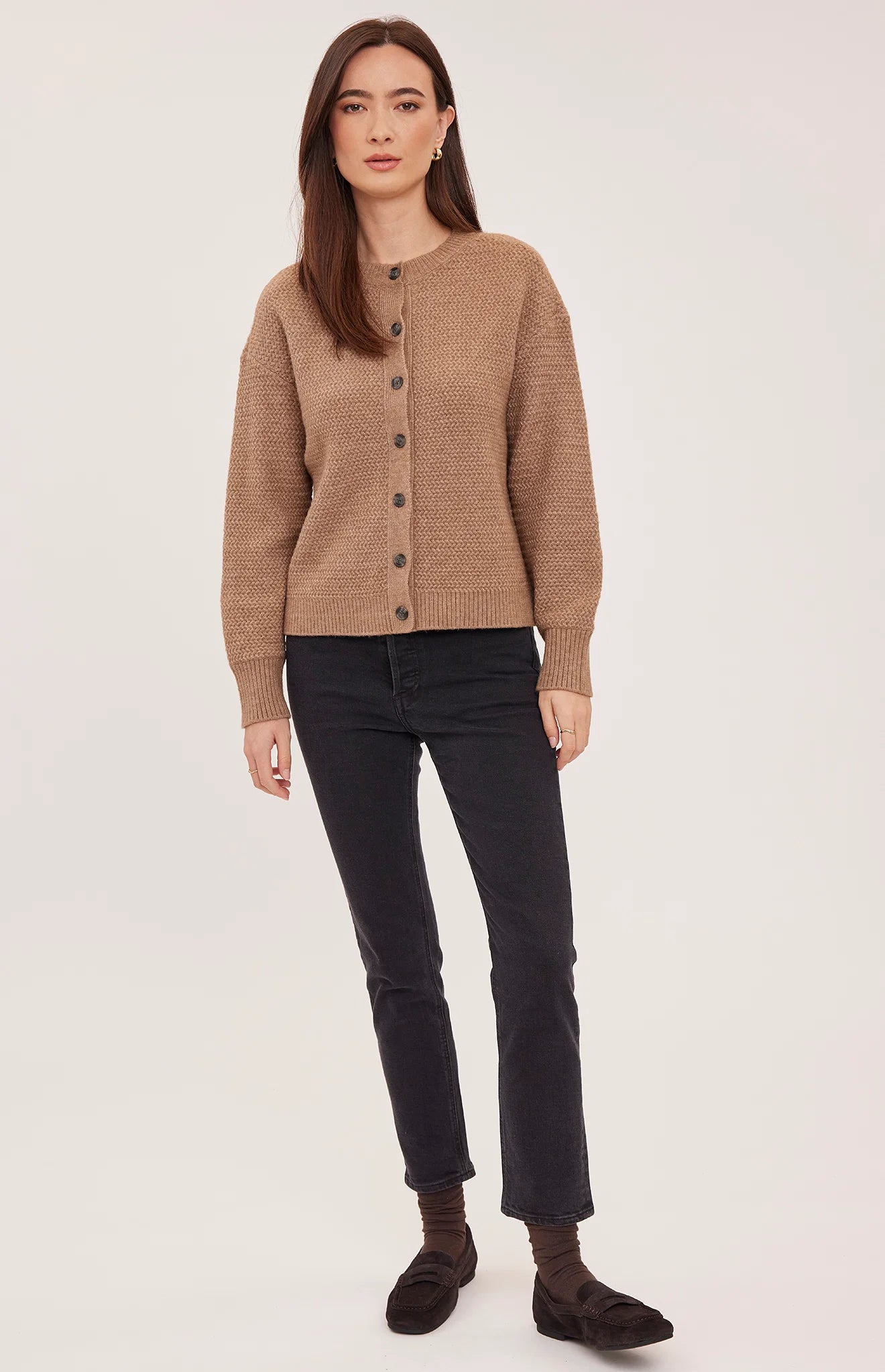 GENTLE FAWN DIXIE CARDIGAN - HEATHER LATTE